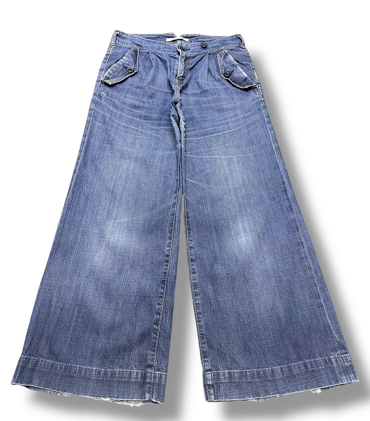 H.A.K Japan Baggy Jeans With Loose Style and Faded Wash