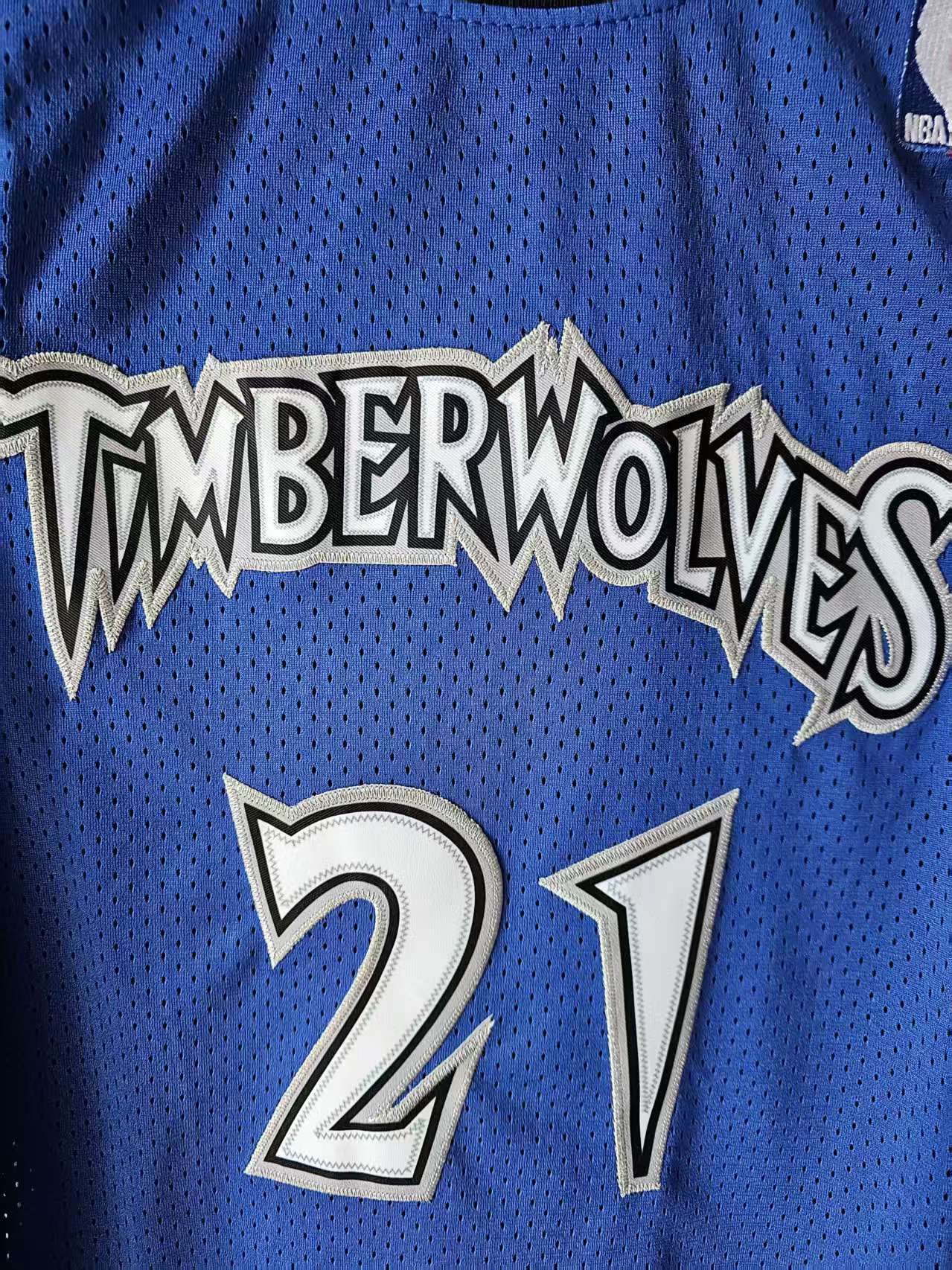 NBA Timberwolves #21 Garnett Jersey Blue Size US XL / EU 56 / 4 - 4 Thumbnail