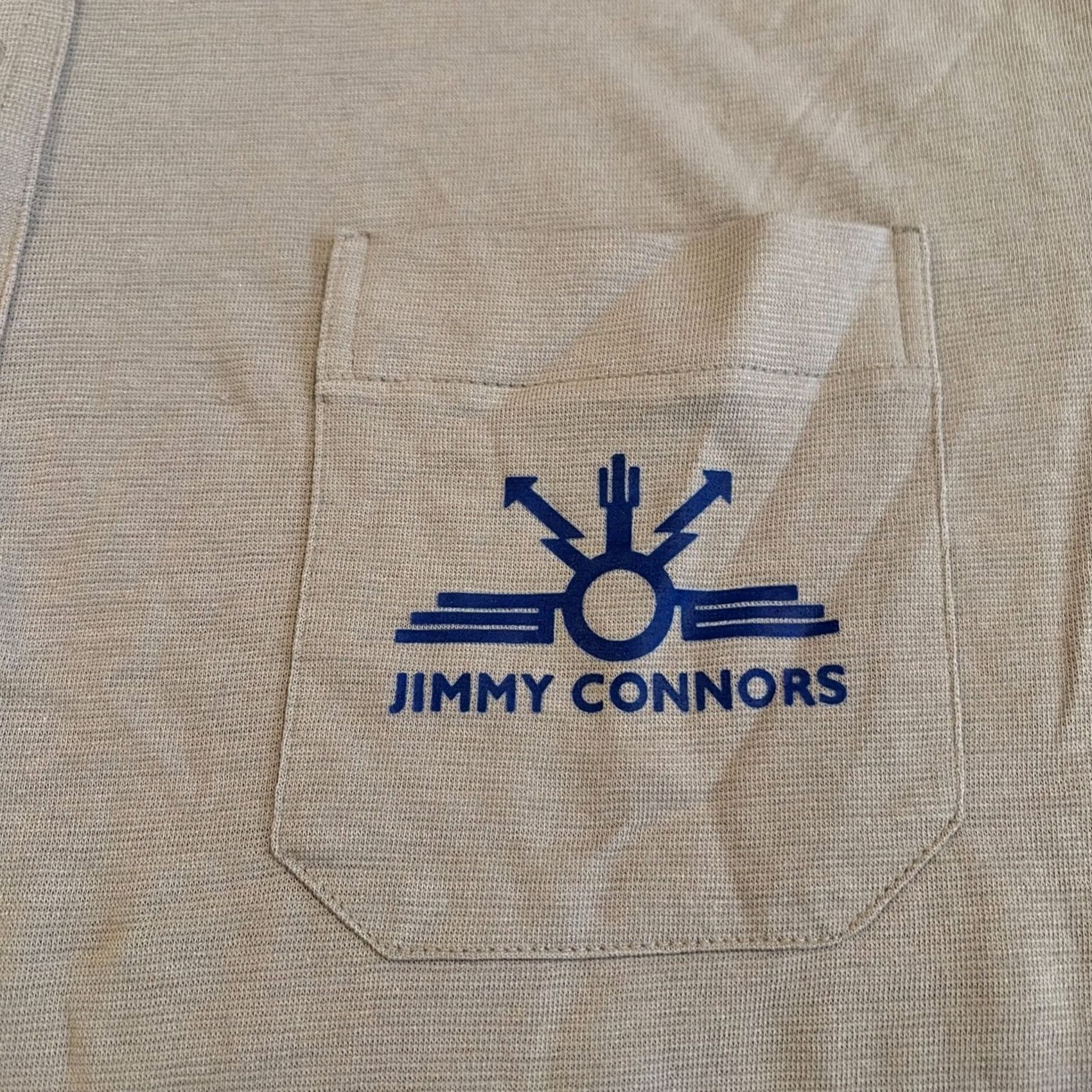 Vintage VINTAGE Jimmy Connors Polo Shirt Men's Large Khaki Short Sleeve Golf Knit Cotton Polyester Logo Tennis 90s Retro Outdoor Sports Size US L / EU 52-54 / 3 - 2 Thumbnail