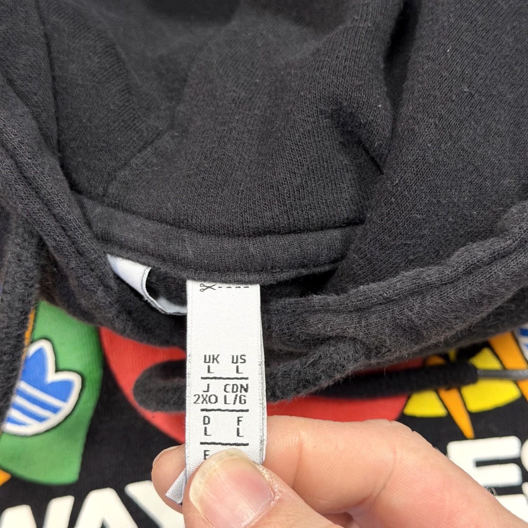 Adidas Adidas Originals Hoodie Sweatshirt Mens Large Black Graphic Print Logo Pullover Hooded Size US L / EU 52-54 / 3 - 5 Thumbnail