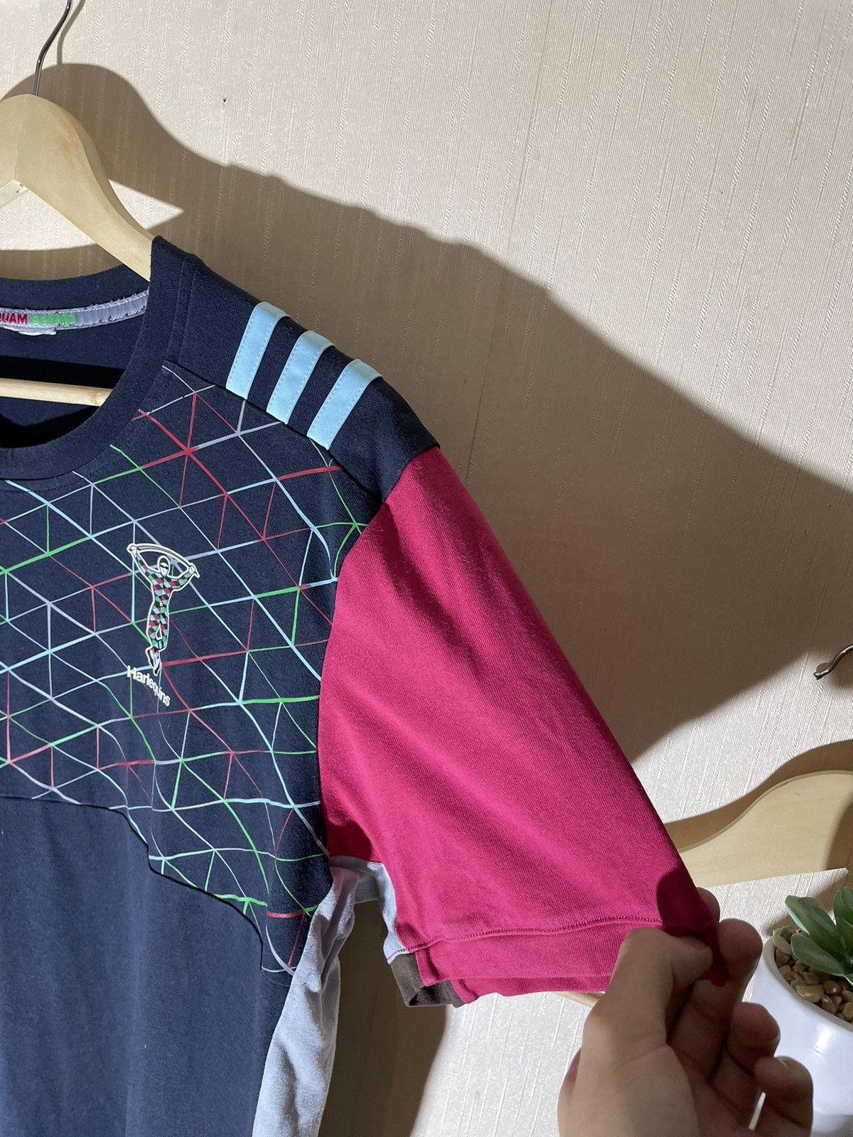 Adidas Adidas Harlequins rugby T shirt Size US L / EU 52-54 / 3 - 6 Thumbnail