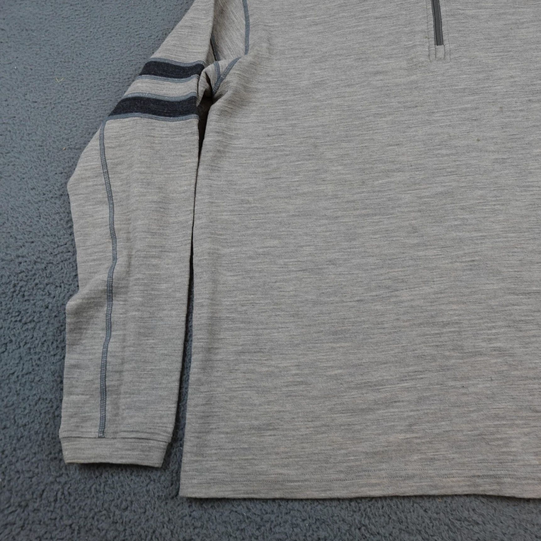 Vintage KÜHL Ryzer 1/4 Zip Pullover Mens XL Gray Mock Neck Striped Hiking Long Sleeve Shirt Mens XL Gray Striped Hiking Long Sleeve Size US XL / EU 56 / 4 - 3 Thumbnail