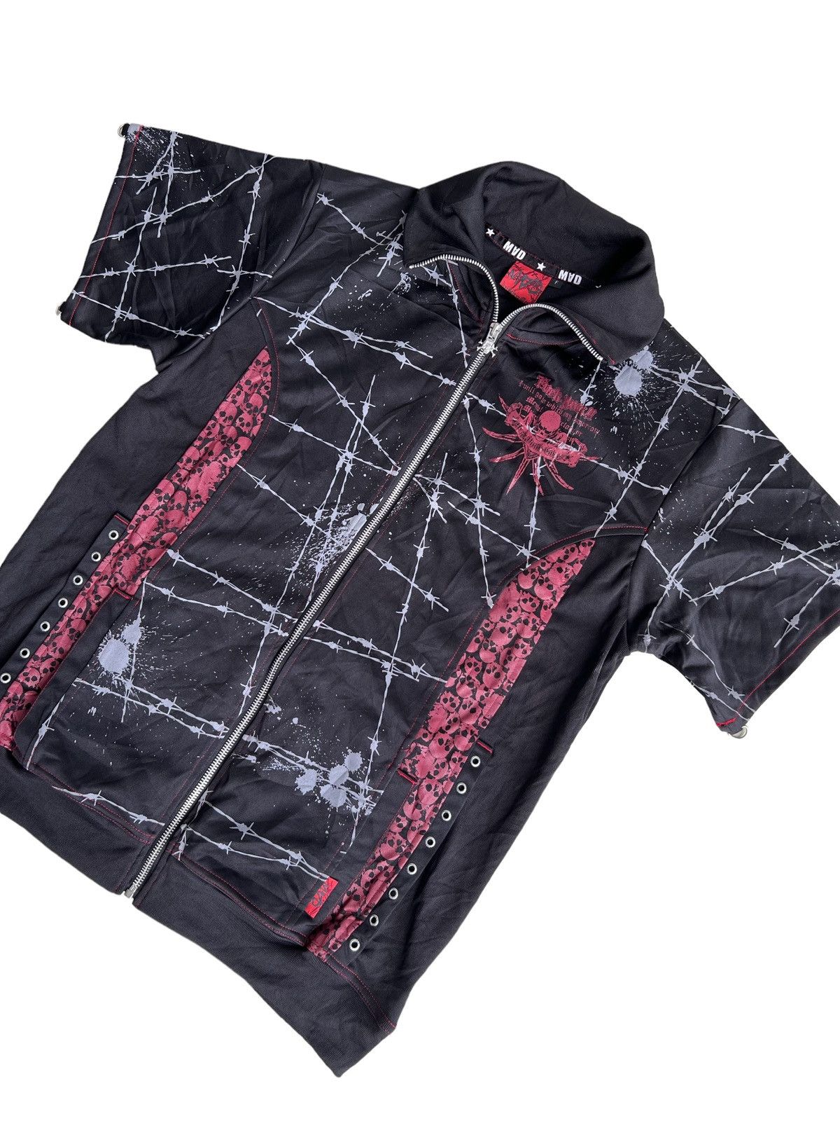 Sex Pot ReVeNGe 1990s Mad Punk 🇯🇵 "Fuck You" Poem Skulls Anarchy Sweater Size US M / EU 48-50 / 2 - 1 Thumbnail