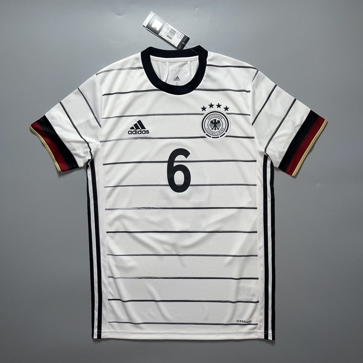 Adidas GERMANY ADIDAS 2020 EURO FOOTBALL HOME JERSEY #6 KIMMICH Size US S / EU 44-46 / 1 - 2 Thumbnail