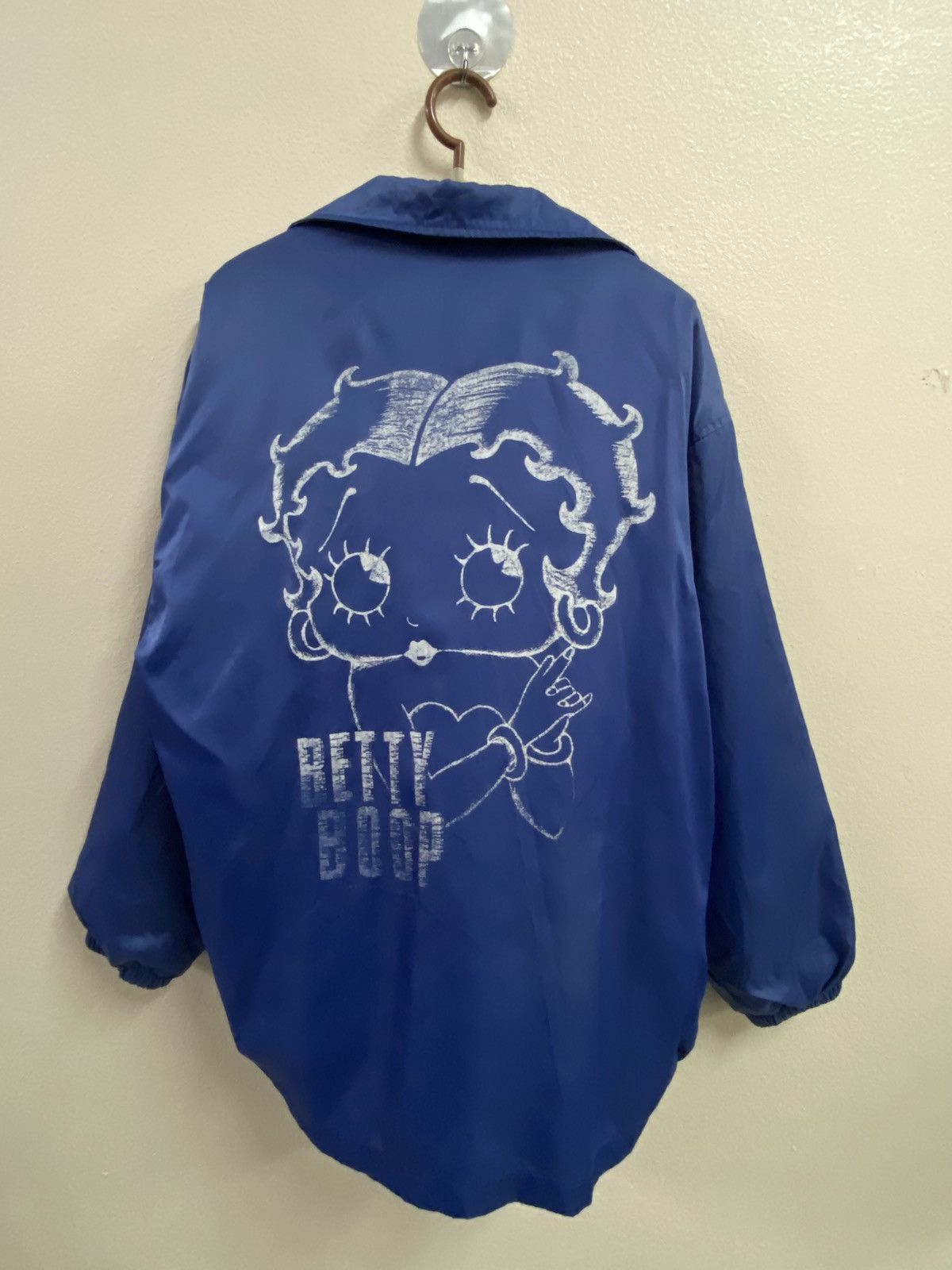 Vintage Vtg Betty Boop Light Jacket Blue Size US XL / EU 56 / 4 - 2 Thumbnail