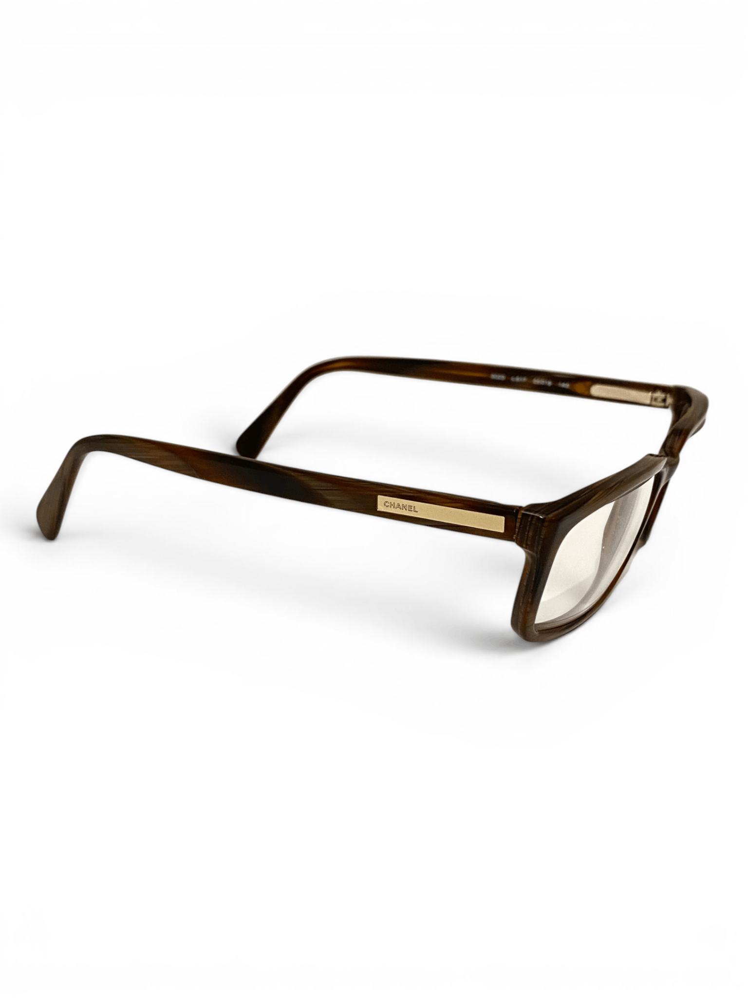 Chanel Chanel CC Logo Square Brown 3023 Eyeglasses Vintage Y2K Size ONE SIZE - 5 Thumbnail