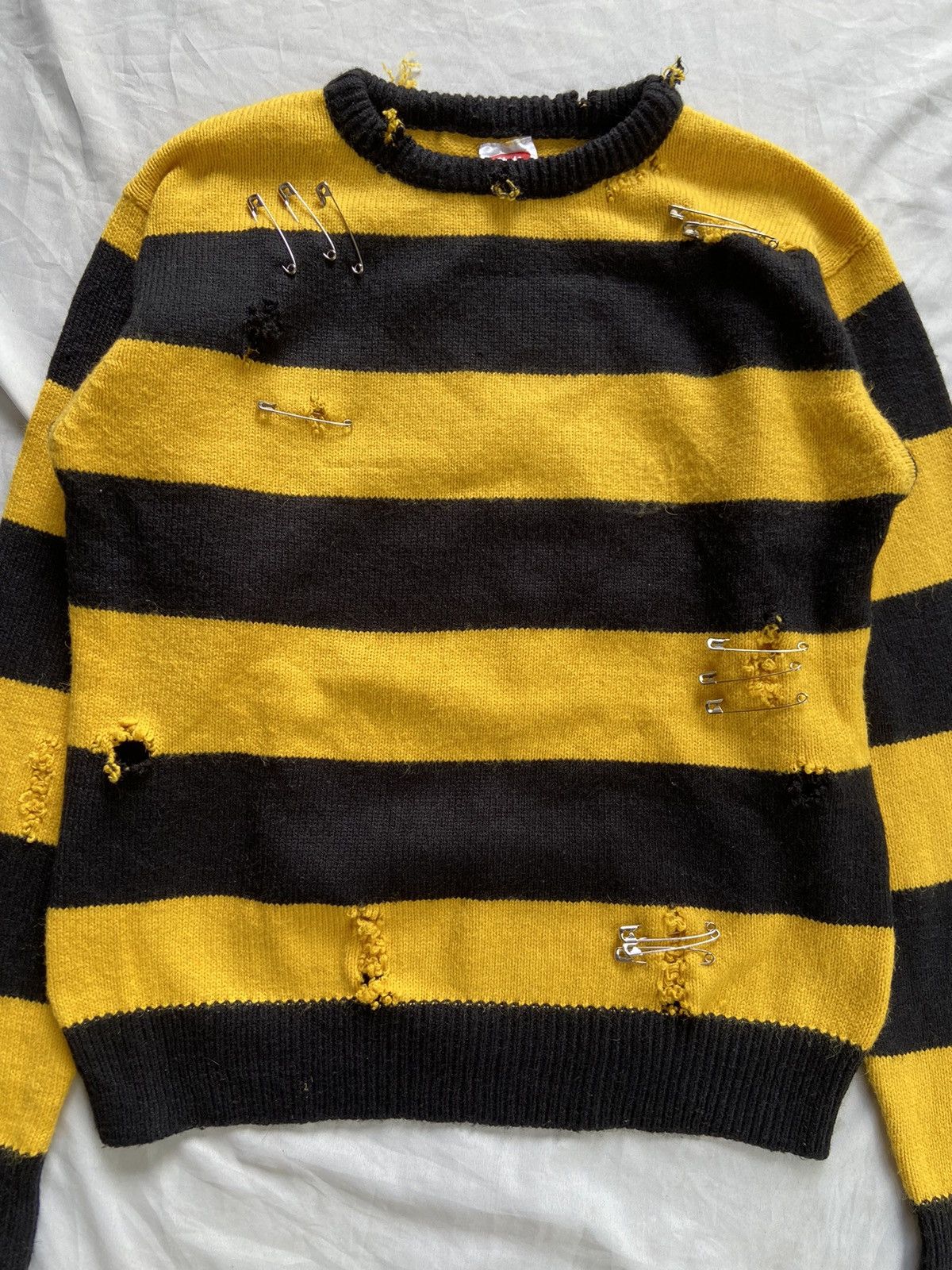 Japanese Brand PUNK STRIPED JAPAN STYLE KNIT LONG SLEEVE Size US M / EU 48-50 / 2 - 3 Thumbnail