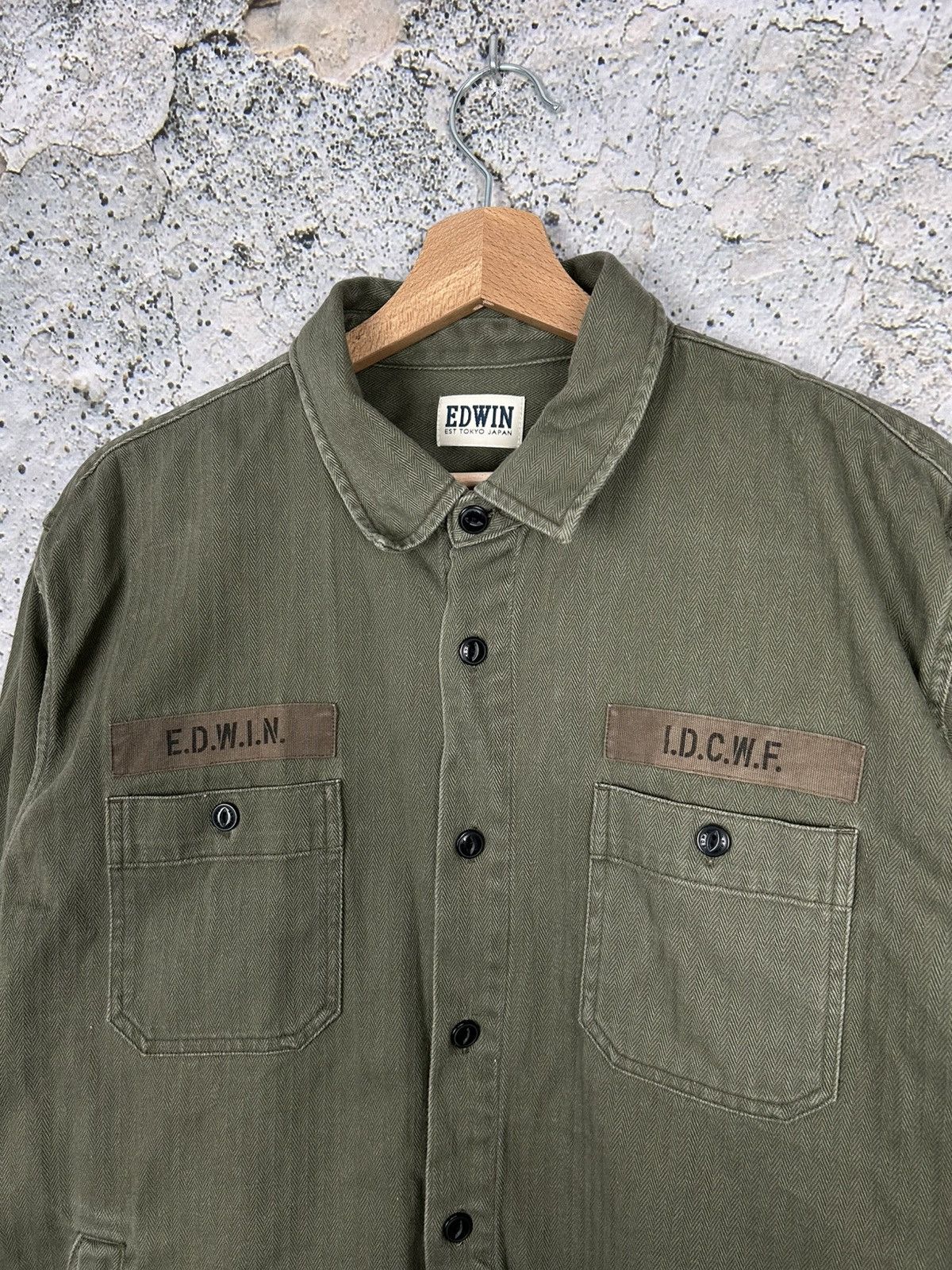 Edwin Edwin Tokyo Japanese Military Shirt Avant Garde Grunge Size US L / EU 52-54 / 3 - 3 Thumbnail