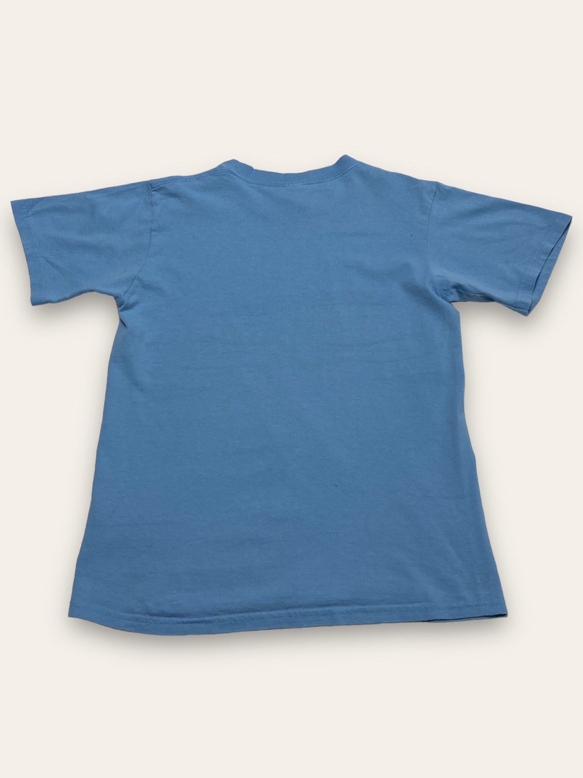 Vintage Vintage ANVIL ART OF BALANCE Soft Blue Big Logo Tee Size US S / EU 44-46 / 1 - 5 Thumbnail