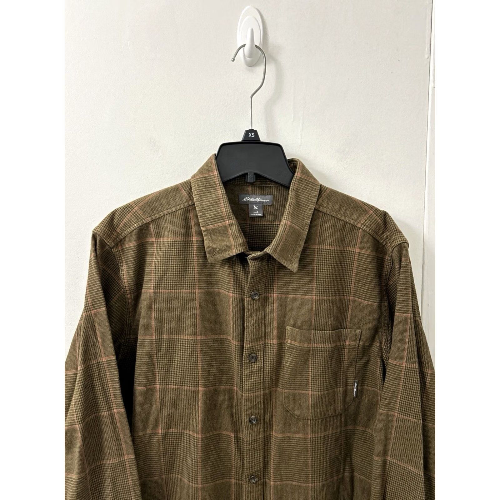 Eddie Bauer Eddie Bauer Button-Down Shirt Mens L Flannel Brown Plaid Houndstooth Long Sleeve Casual Workwear Size US L / EU 52-54 / 3 - 2 Thumbnail