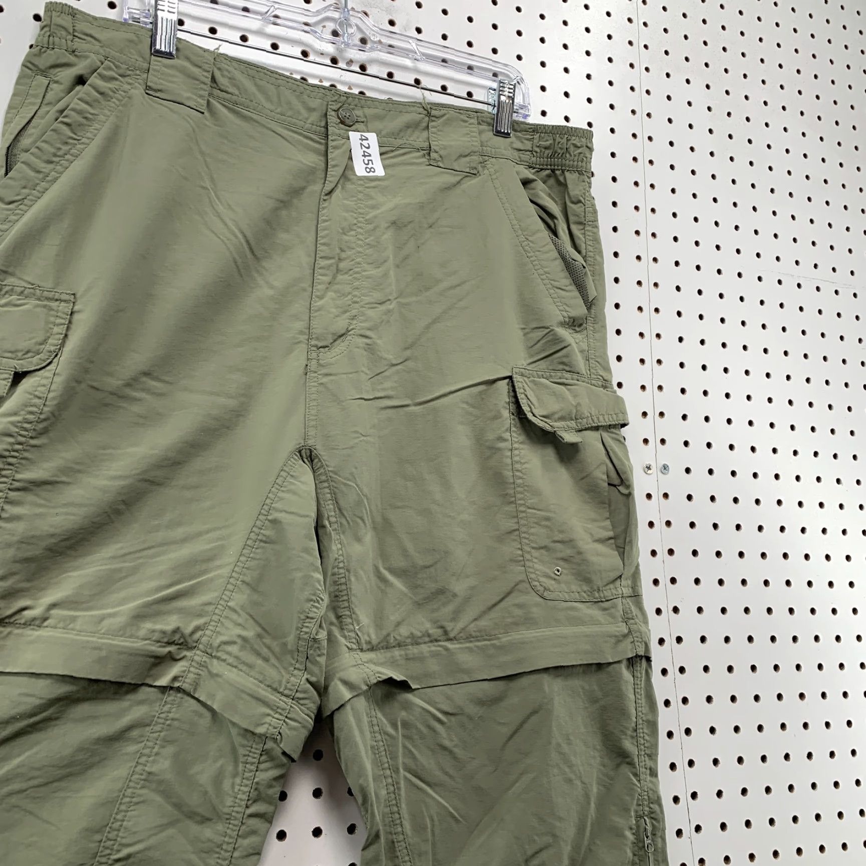 Vintage World Wide Sportsman Pants Men Large Green Convertible Hiking Cargo 36x29 Regular Inseam 29" Outdoor Summer Fall Spring Mens Size US 33 - 7 Thumbnail