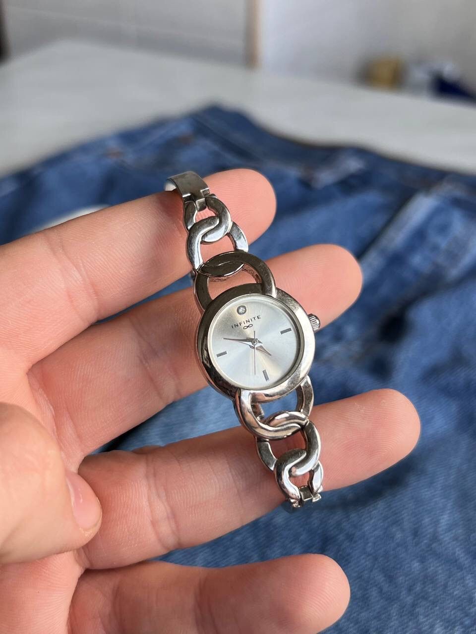 Japanese Brand × Vintage Vintage Japanese style futuristic Watch Infinite Link Silver Size ONE SIZE - 3 Thumbnail