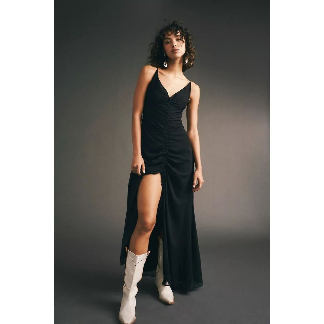 New Free People Simone Maxi Dress $250 SIZE 4 BLACK Lace-up -  hulwithkids.com