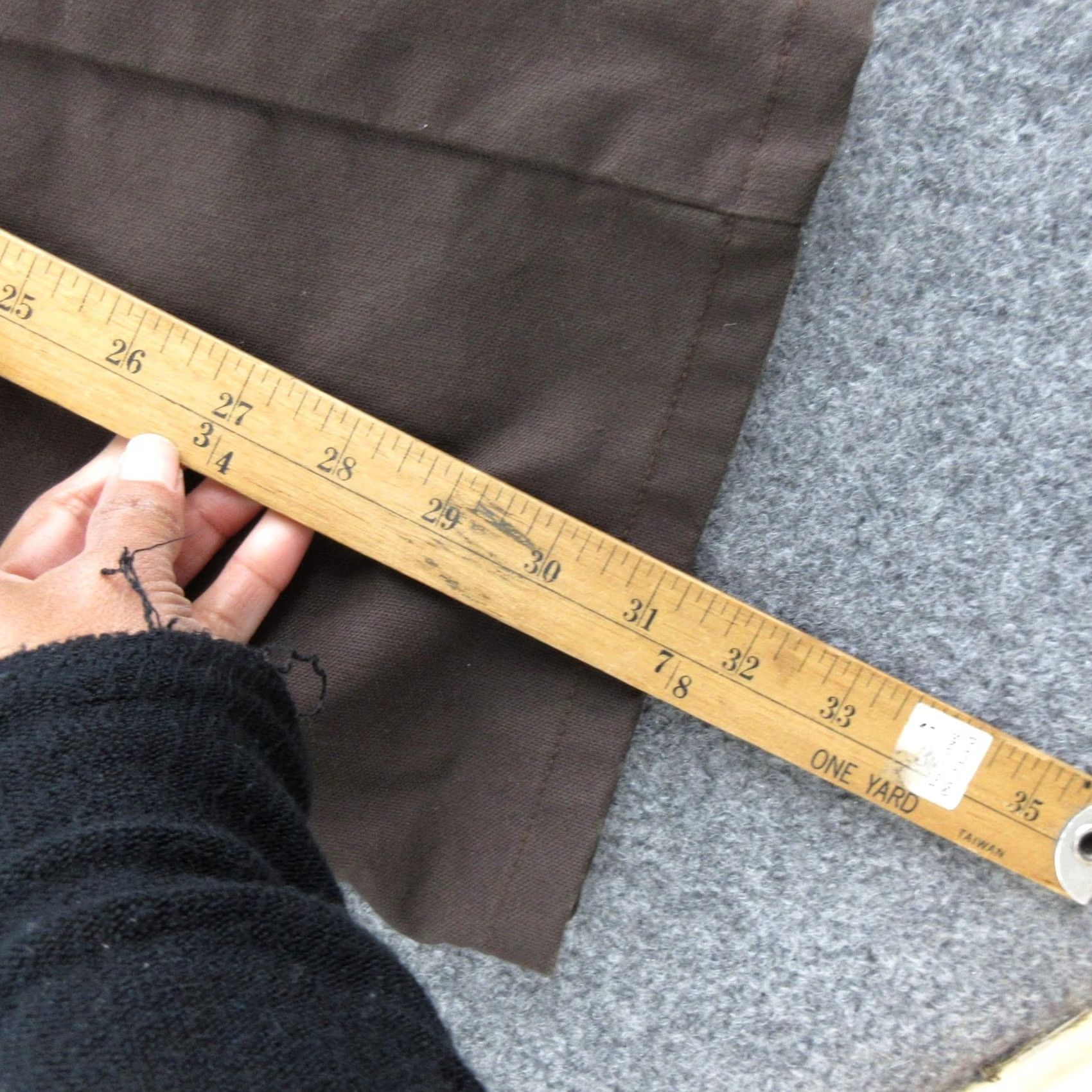 Vintage 1620 Mens Work Pants 36x28 Brown Cordura Canvas Stretch Relaxed Made USA Chino Straight Front 5-Pocket Pockets Logo XS? Size US 36 / EU 52 - 2 Thumbnail