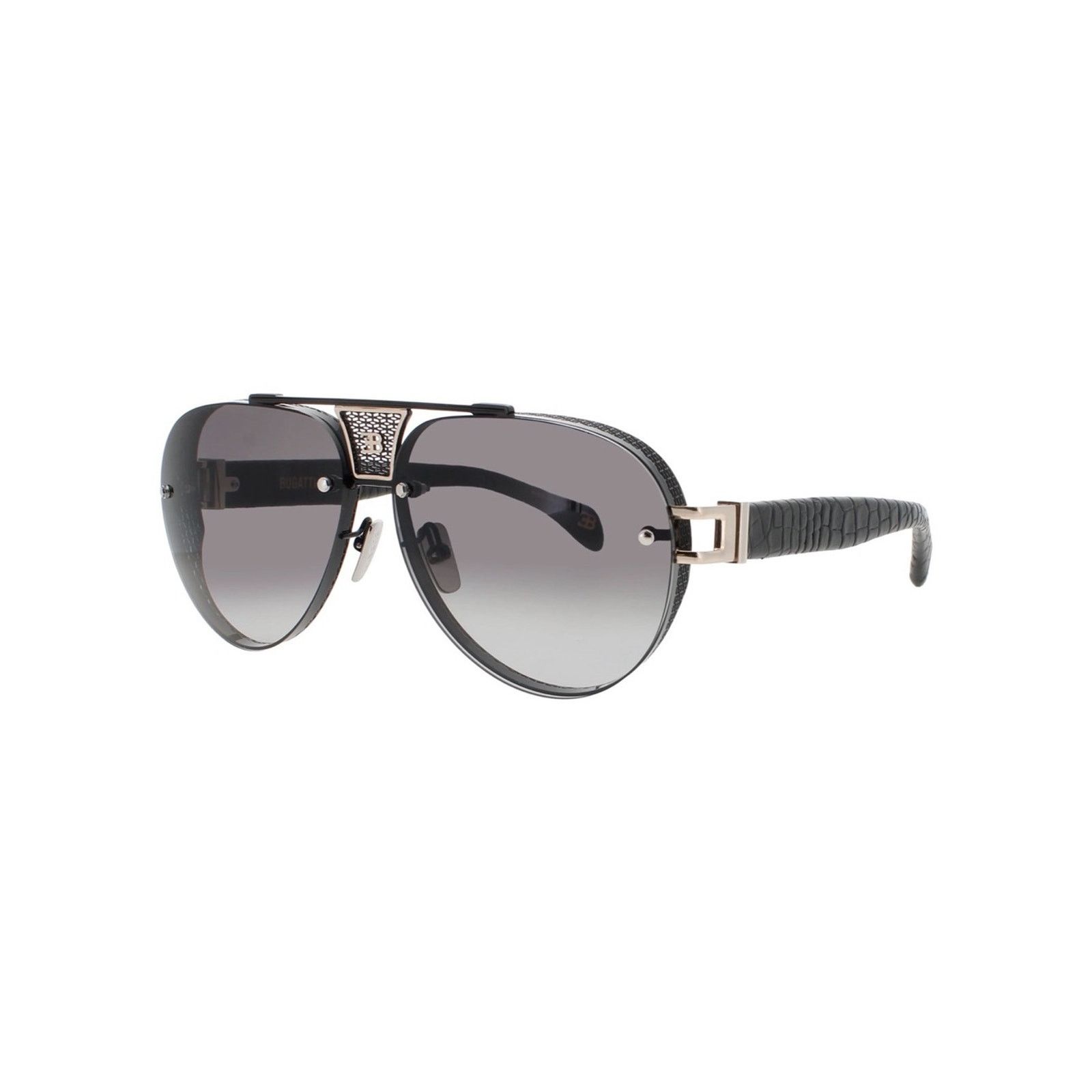 Bugatti New BUGATTI 05 BK Black Men's Aviator Sunglasses Authentic Size ONE SIZE - 1 Thumbnail