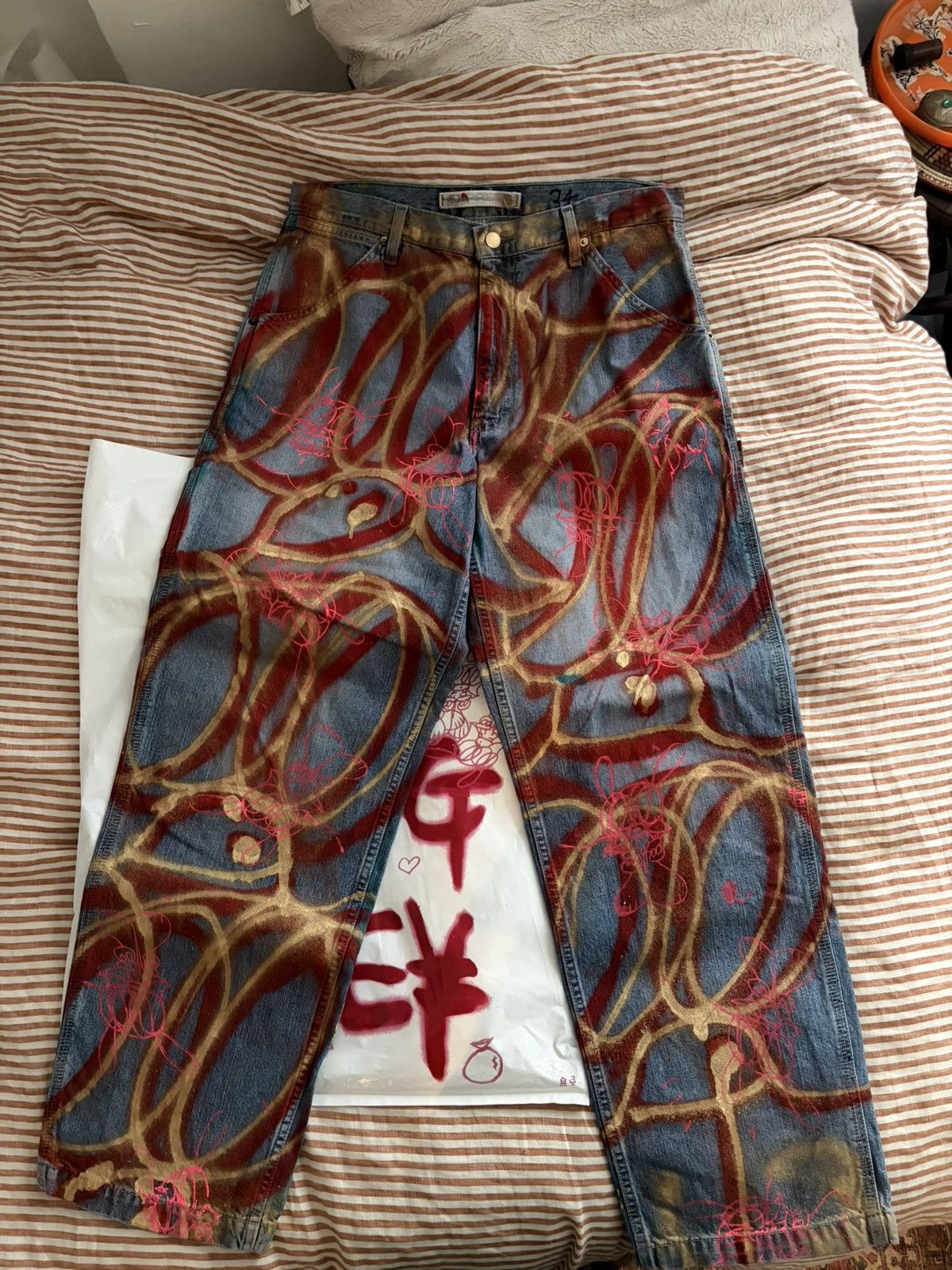 Skoloct Skoloct hand panted jeans 1of1 Size US 34 / EU 50 - 5 Thumbnail