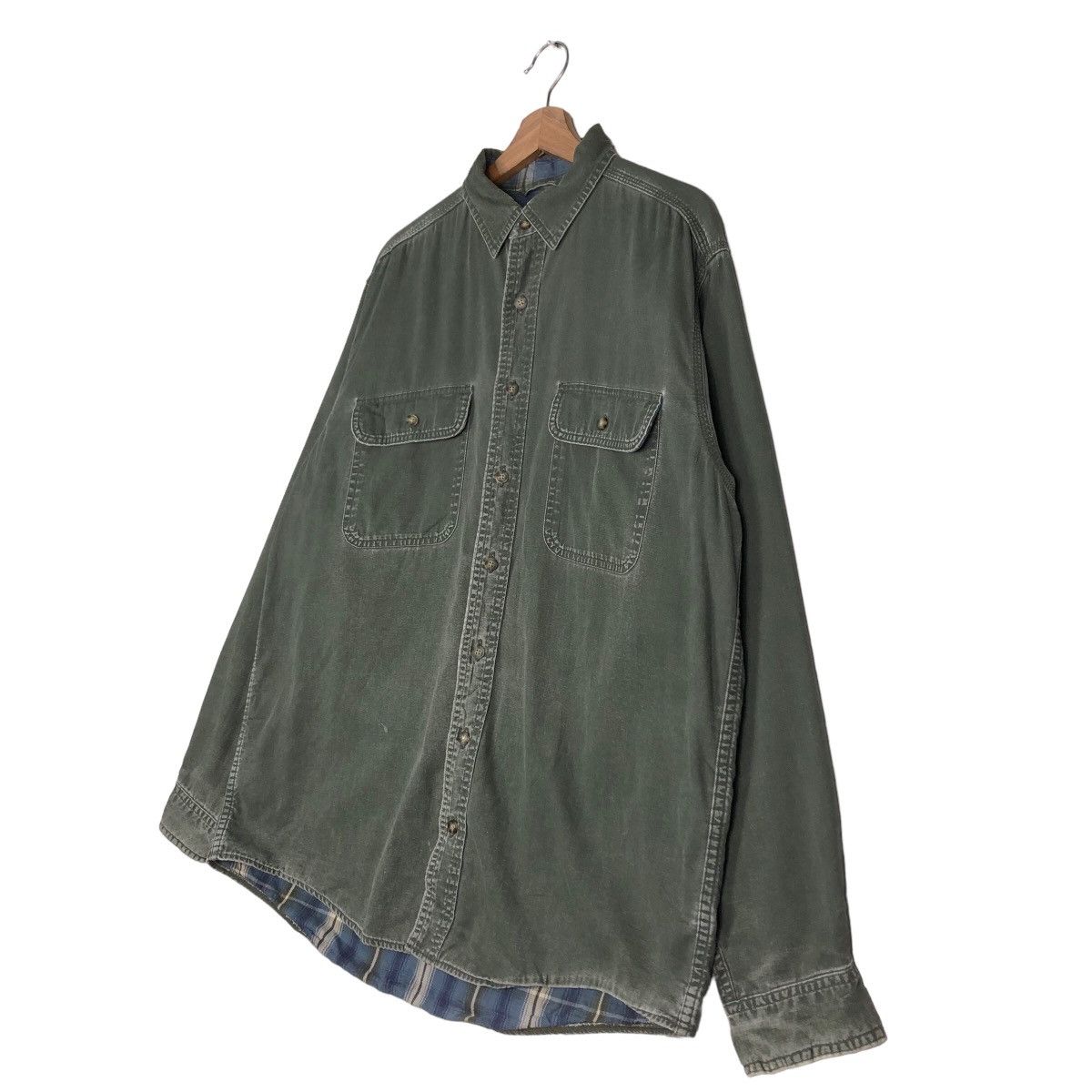 Japanese Brand 🔥Vintage Chore Jacket L.L.Bean Tartan Checked Lining Size US M / EU 48-50 / 2 - 2 Thumbnail