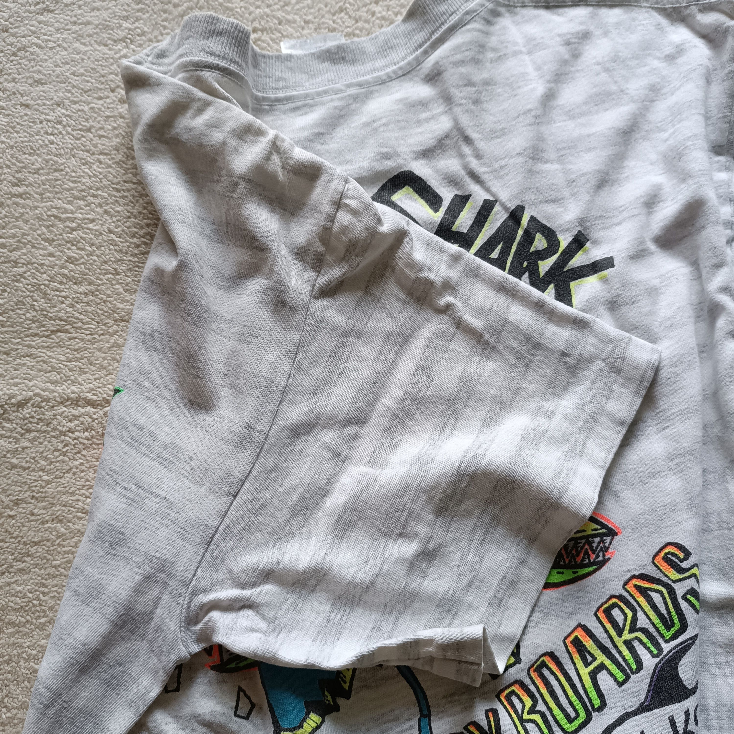 Vintage Vintage 90s BRUDDA SHARK Hawaii Striped Tshirt Size US M / EU 48-50 / 2 - 7 Thumbnail