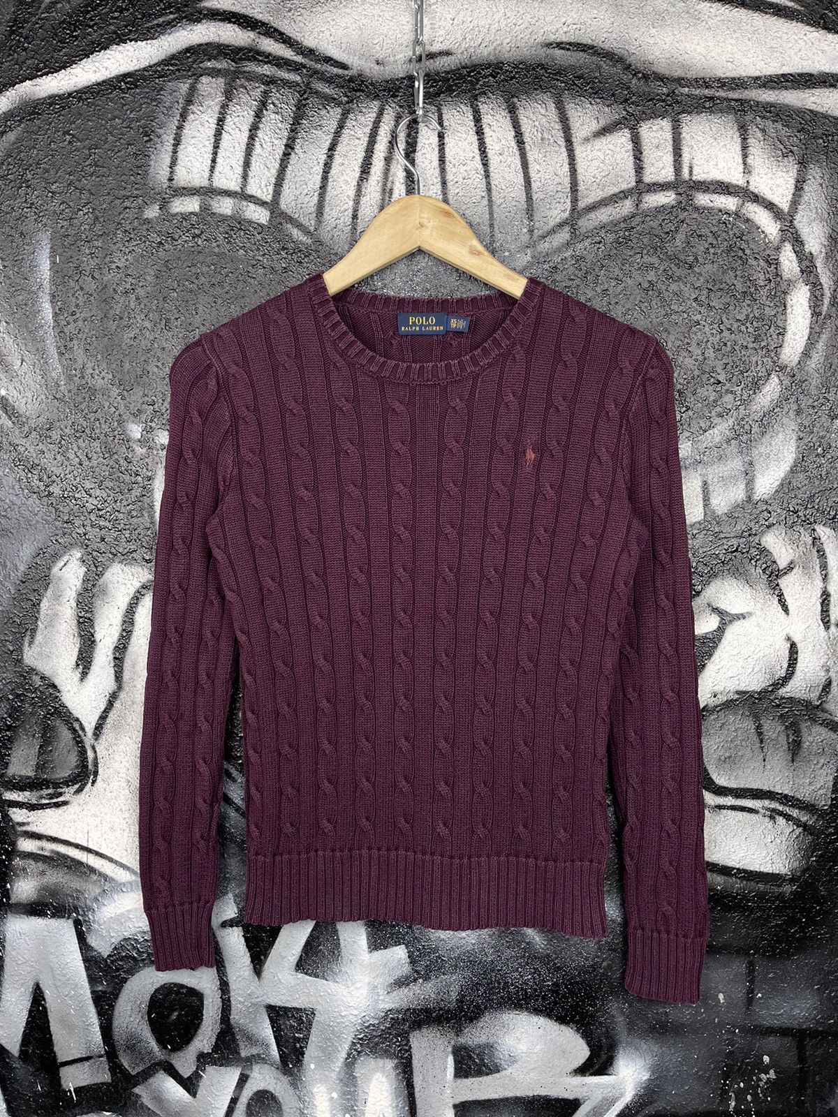 Polo Ralph Lauren Polo Ralph Lauren Cable Knit Burgundy Sweater Size XS Size XS / US 0-2 / IT 36-38 - 3 Thumbnail