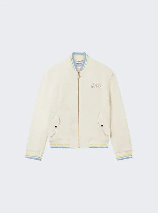 Casablanca o1mle0326 Embroidered Bomber Jacket in White Size US XS / EU 42 / 0 - 1 Preview