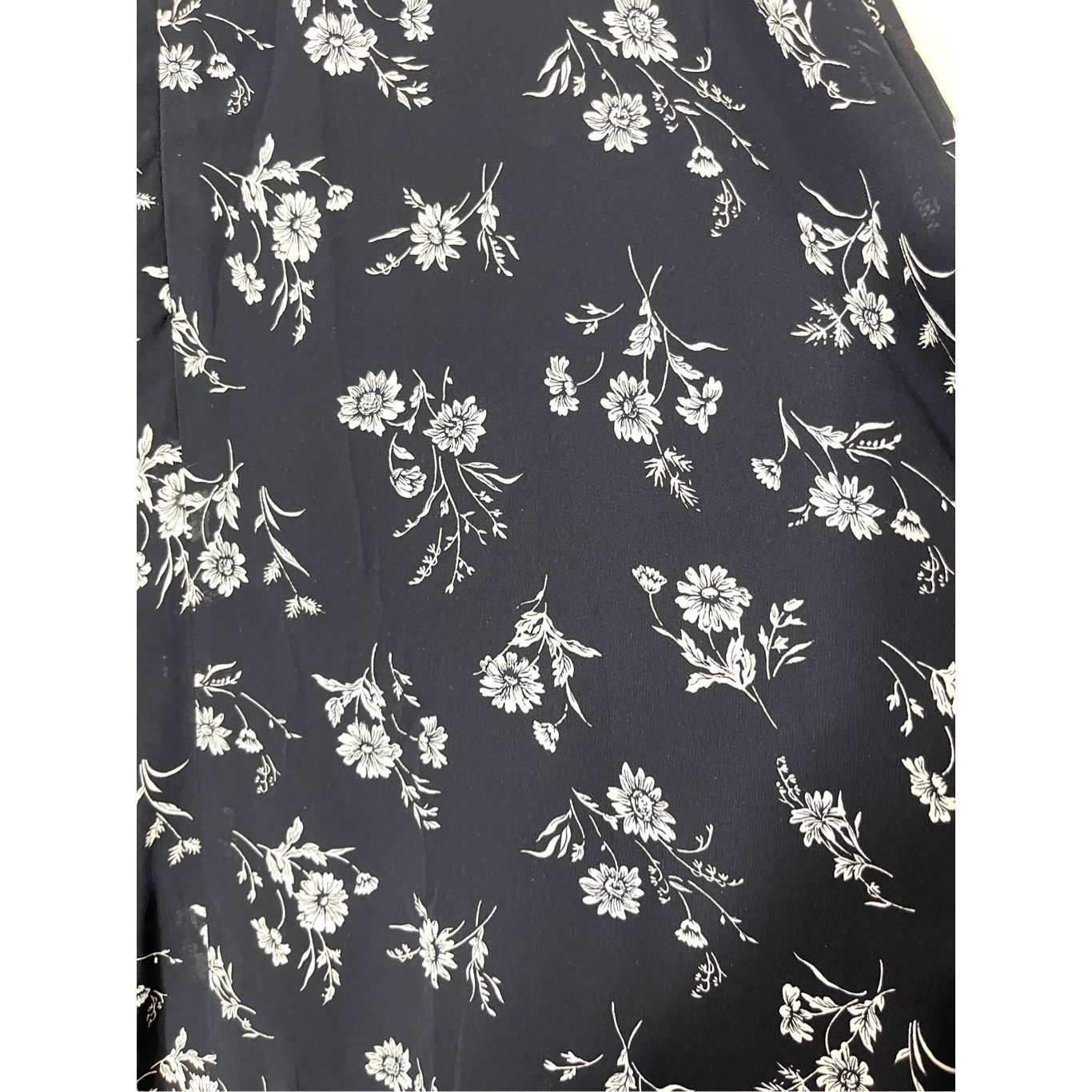 Other Vintage Liz Claiborne 90s Y2K Black Flower Print Knee Length Size 27" / US 4 / IT 40 - 7 Thumbnail