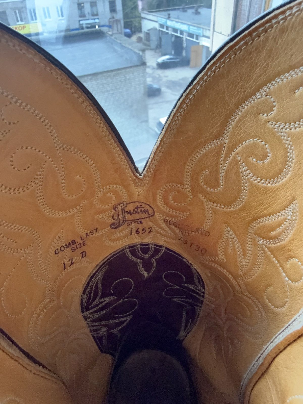 Justin Boots Justin Boots 1652 Brown Leather Western Cowboy Boots USA Size US 12 / EU 45 - 9 Thumbnail
