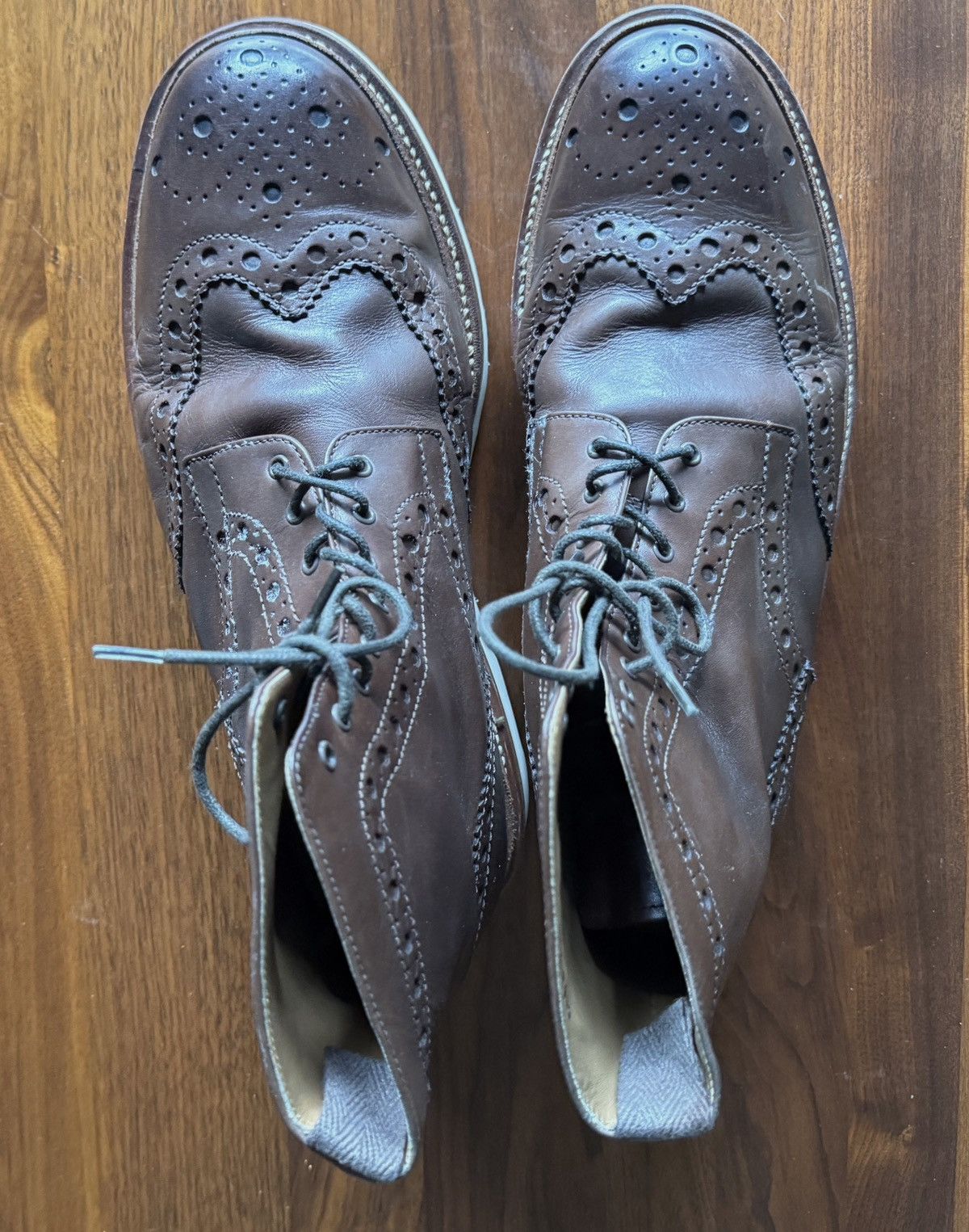 Grenson Grenson Wing Tips Leather Boots Size US 10 / EU 43 - 4 Thumbnail