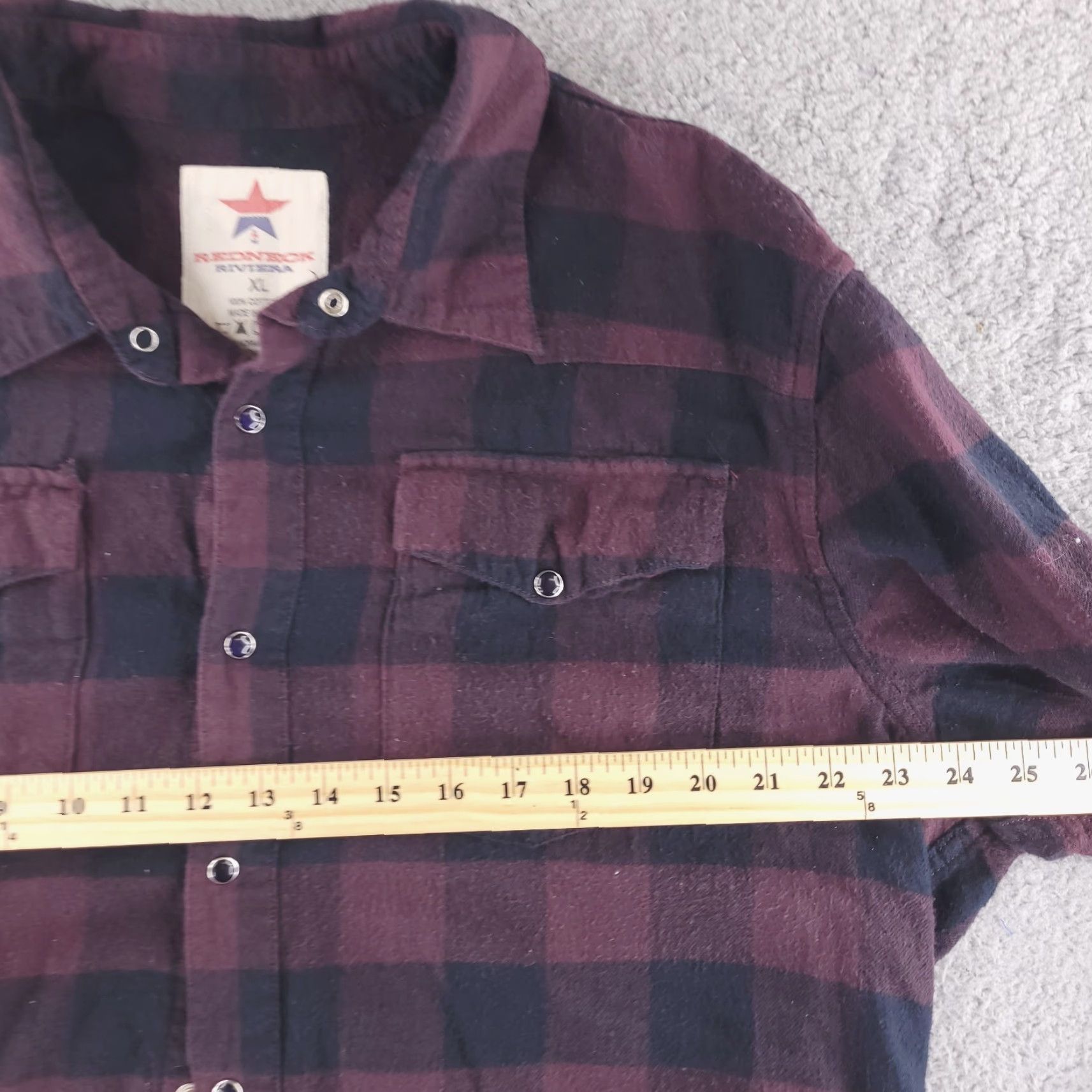 Rivieras Redneck Riviera Shirt Mens XL Red Black Flannel Long Sleeve Button UP Check Size US XL / EU 56 / 4 - 6 Thumbnail