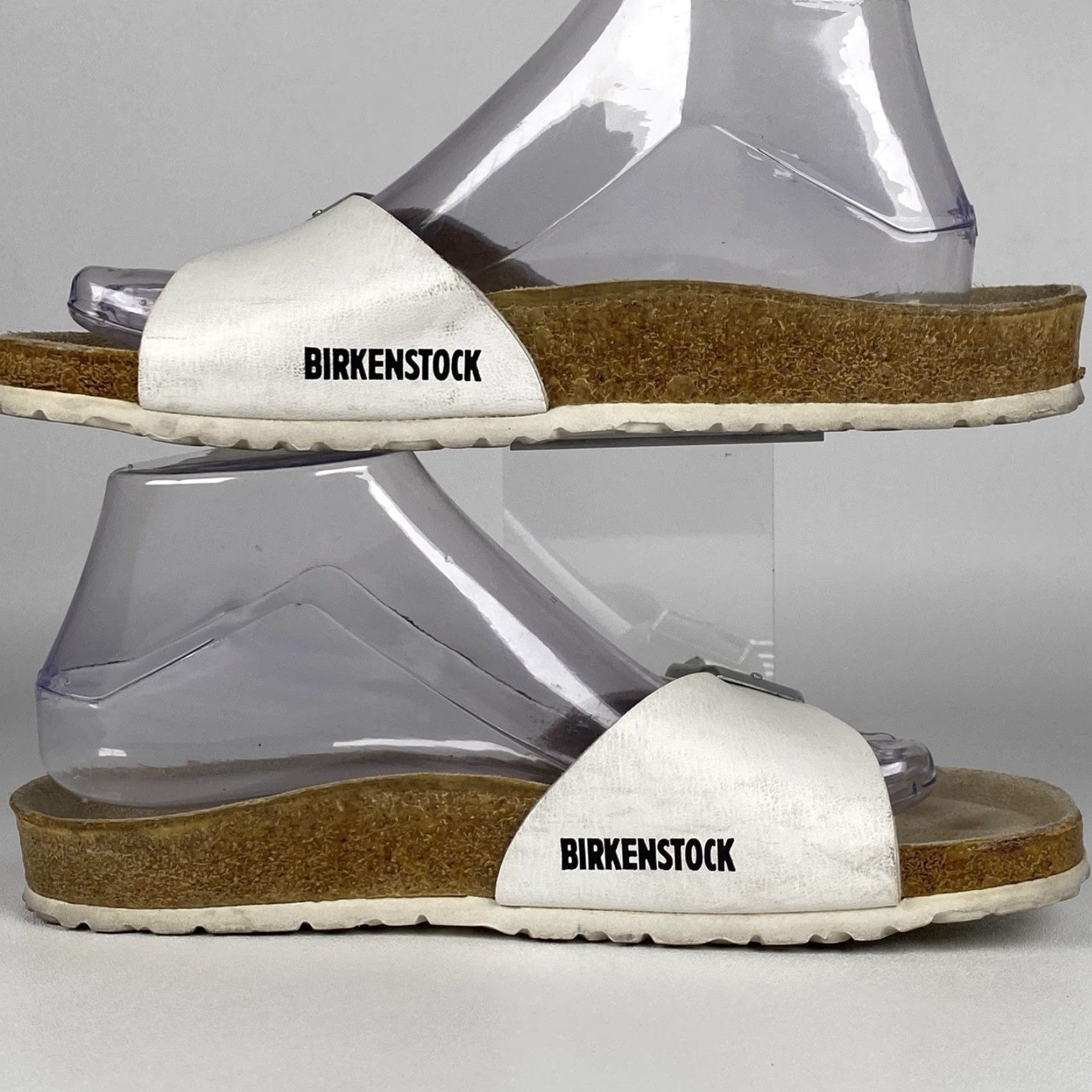 Birkenstock Birkenstock Madrid Sandals Womens 8 US 39 EU Ivory Leather Buckle Slide Casual Bohemian Logo Flat Size US 8 / IT 38 - 3 Thumbnail