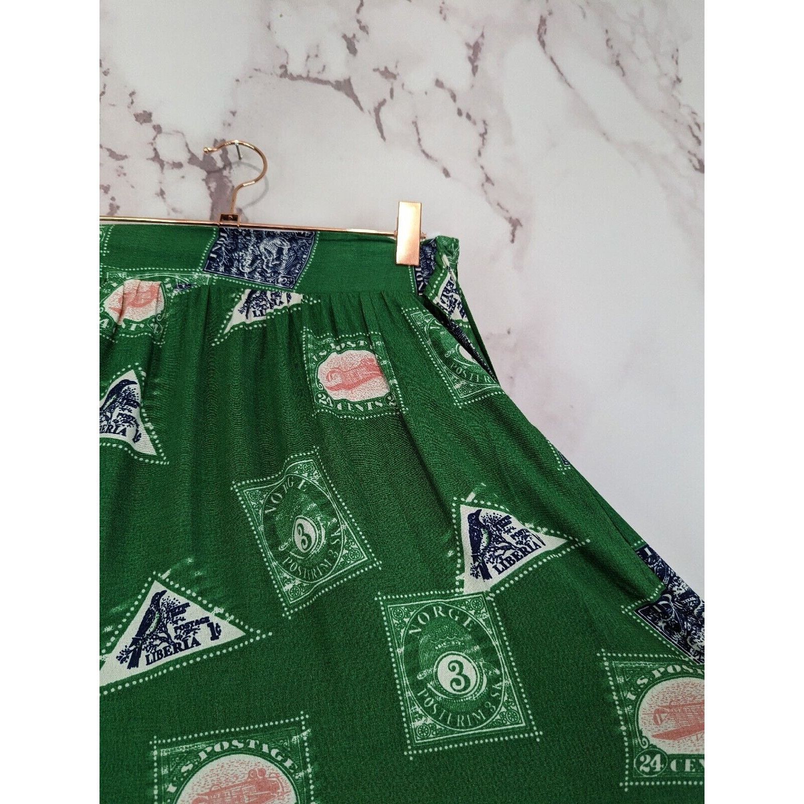 Anthropologie Anthropologie Porridge Skirt Women XS Getaway Stamp Bird Size 26" / US 2 / IT 38 - 9 Thumbnail