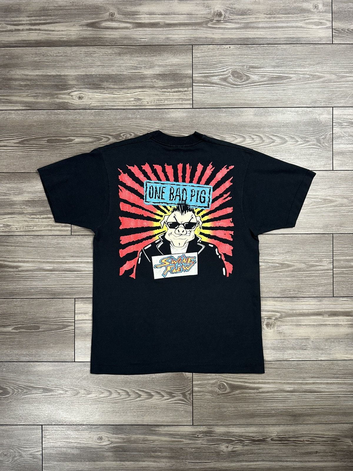 Band Tees × Vintage Vintage 90’s Swine Flew One Bad Pig T Shirt Size US L / EU 52-54 / 3 - 2 Thumbnail