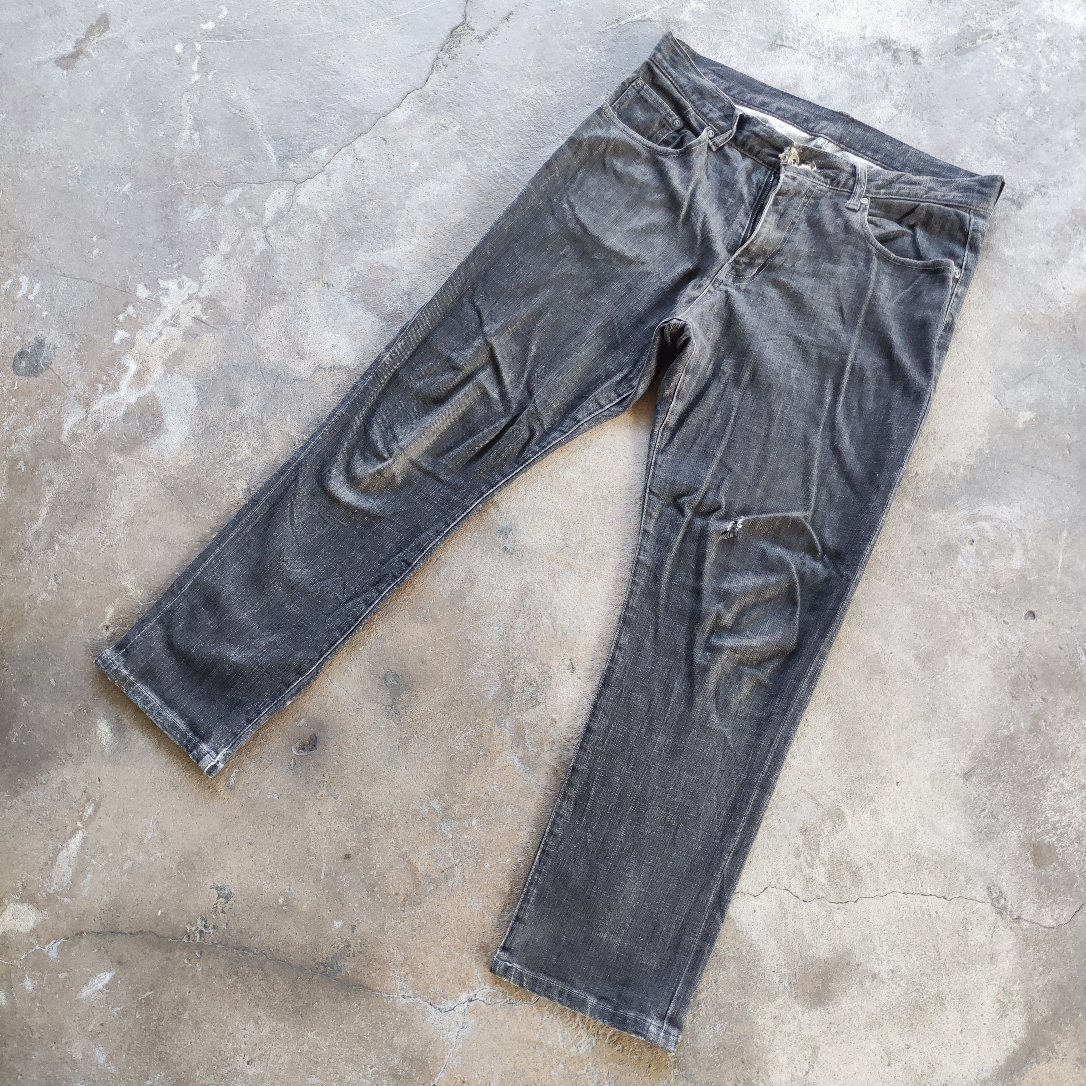 Vintage Topvalu Brand Jeans Ripped Faded Pants