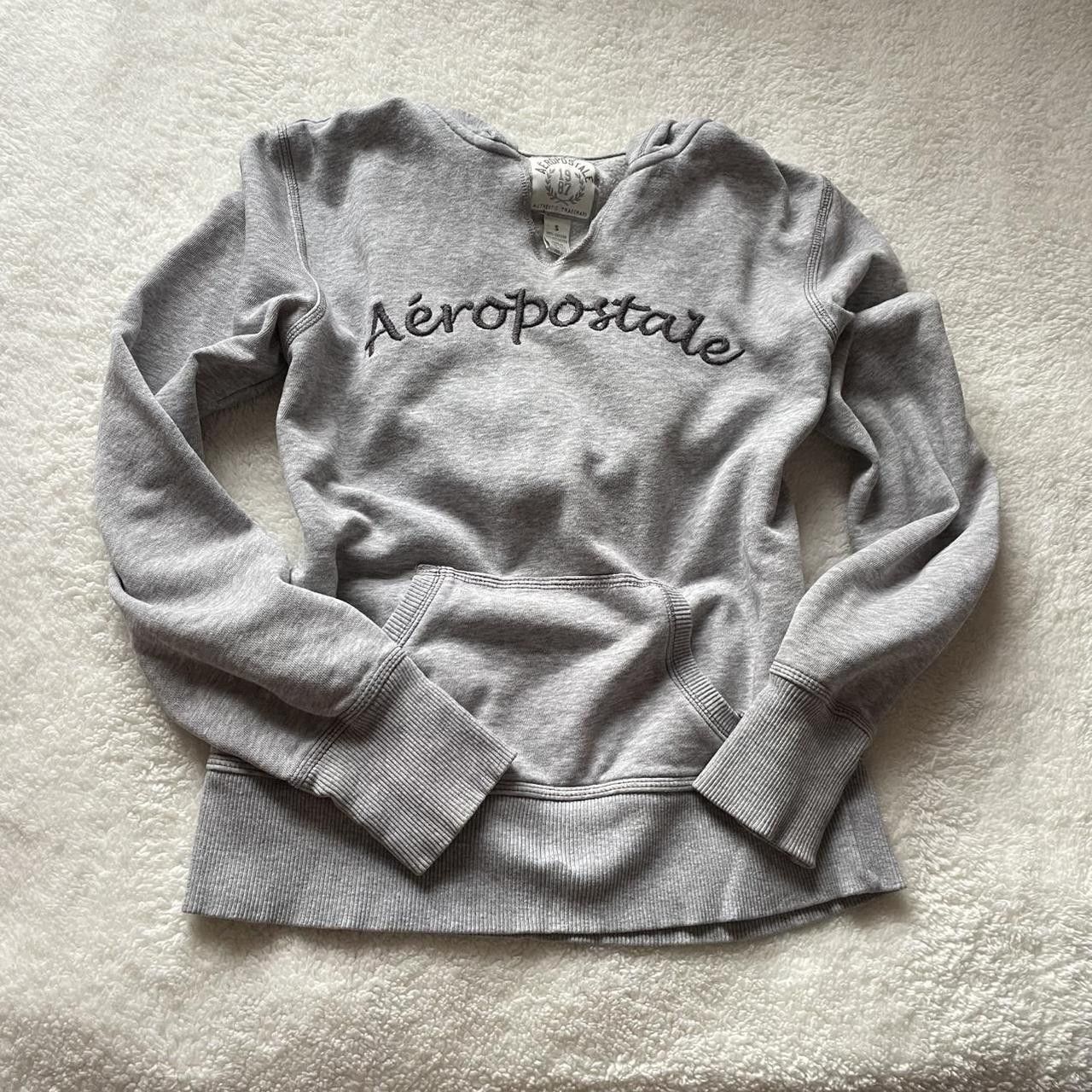 Aeropostale Vintage Grey Oversized Aeropostale Hoodie Size Small Size S / US 4 / IT 40 - 1 Thumbnail