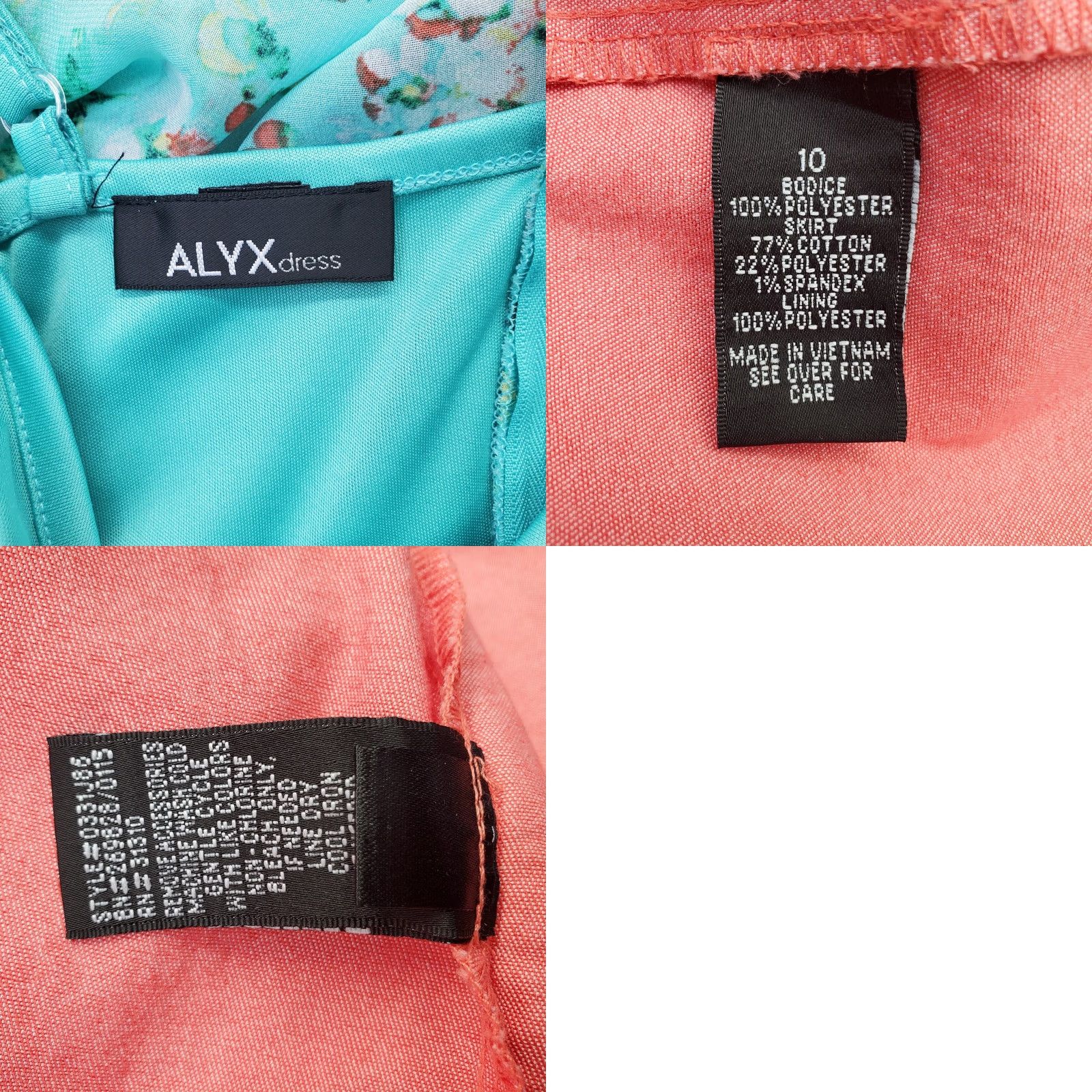 Alyx Alyx Bodycon Dress Womens 10 Multi Floral Sleeveless Round Neck Back Zip Dress Women Size 10 Floral Sleeveless Round Neck Zipper Knee Length Size L / US 10 / IT 46 - 8 Thumbnail