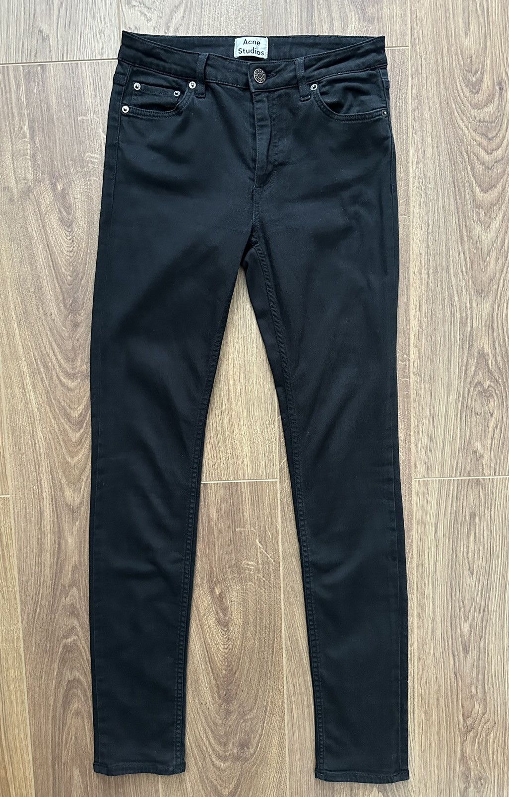 Acne Studios × Designer Acne Studios Flex Black Cotton Slim Women’s Jeans Size 28" / US 6 / IT 42 - 1 Thumbnail