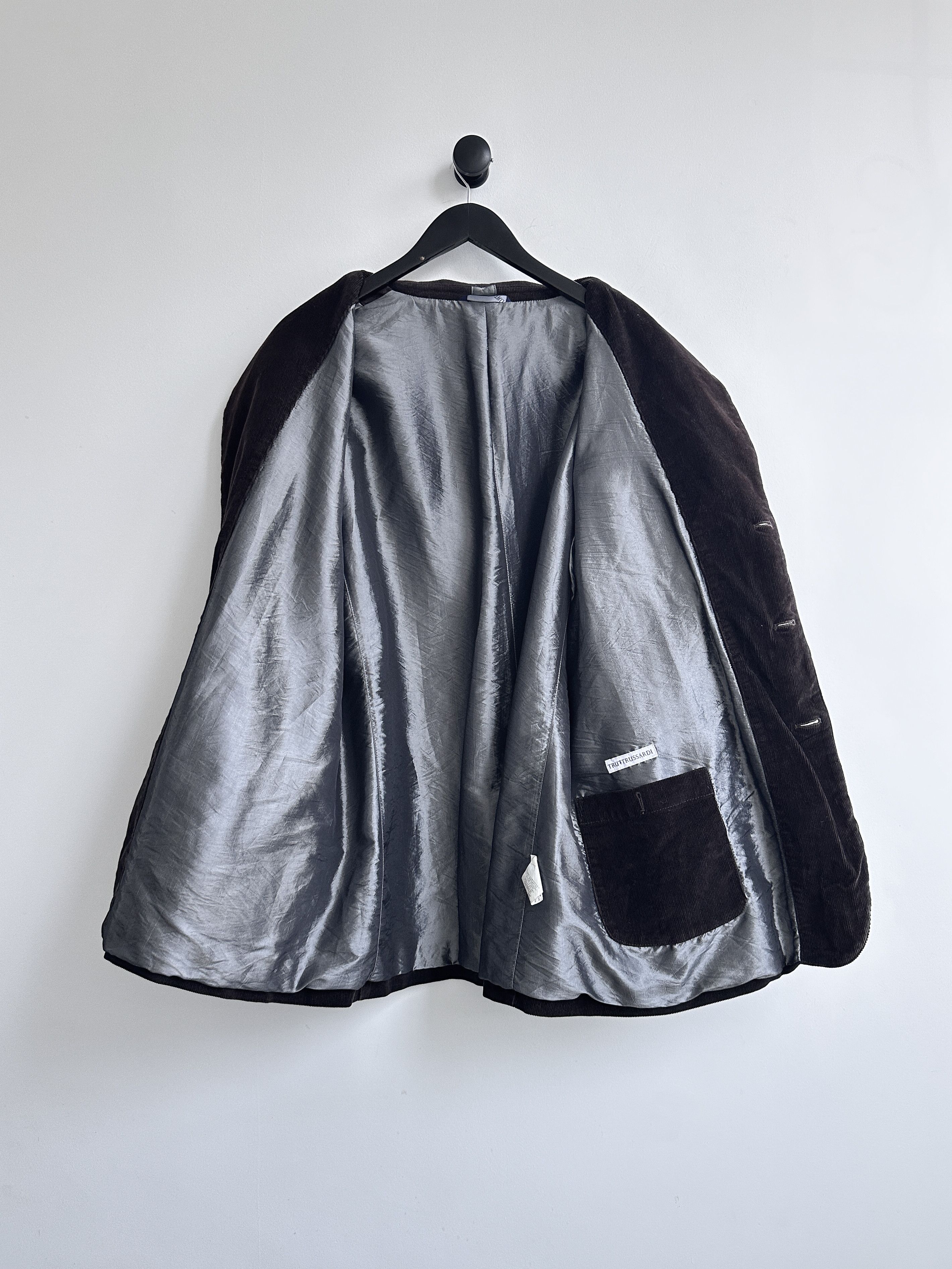 Trussardi Trussardi Brown Corduroy Blazer Jacket Size 54R - 2 Thumbnail