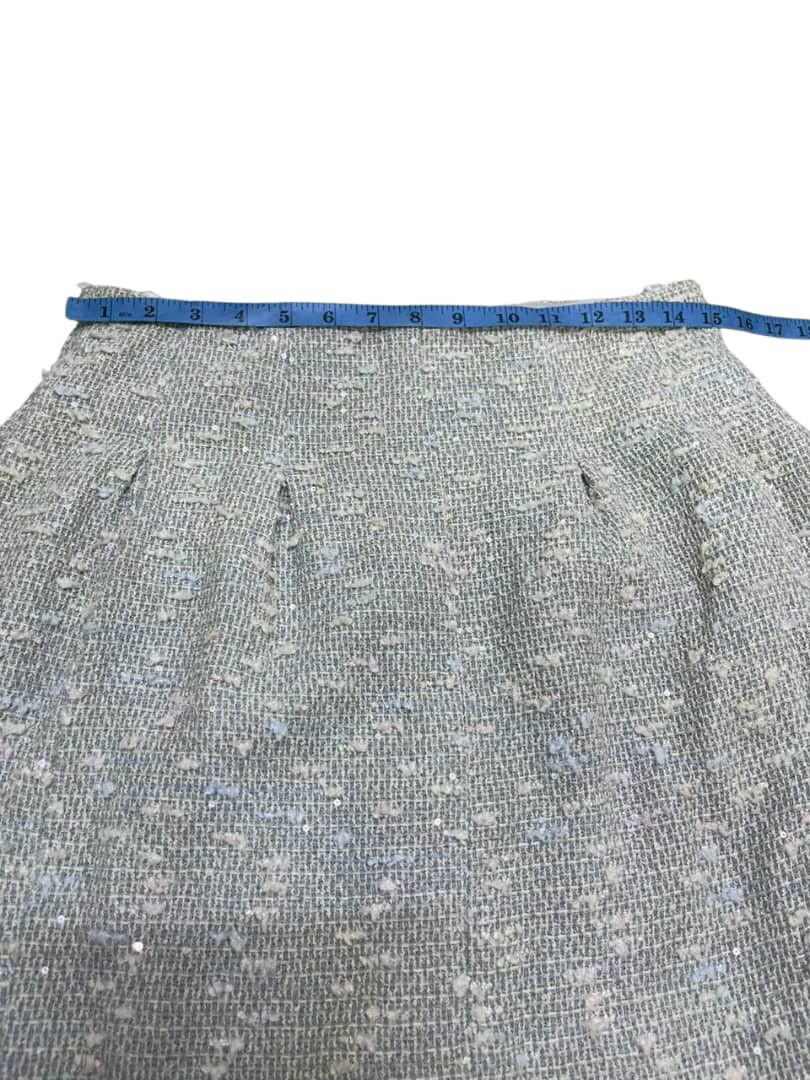 Chanel Chanal Baby Blue Sequin Tweed Skrit Size 30" / US 8 / IT 44 - 11 Thumbnail