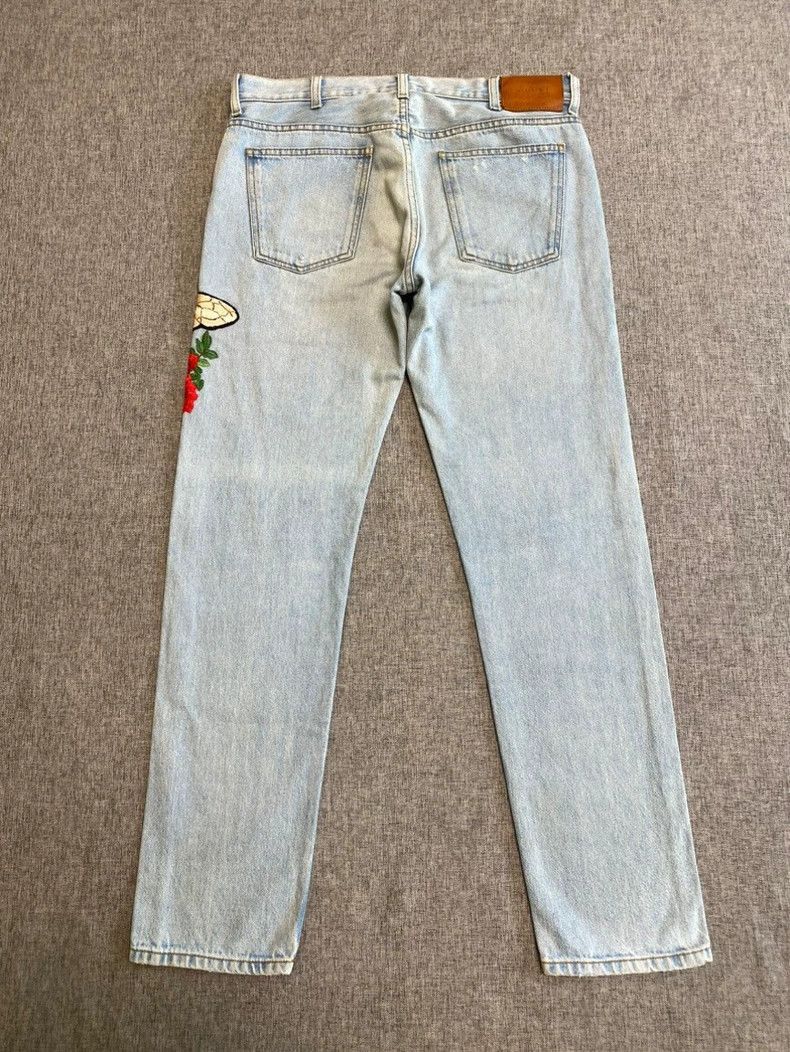 Gucci Gucci Bee Embroidered Denim Pants Size 32-2505 Size US 32 / EU 48 - 2 Thumbnail