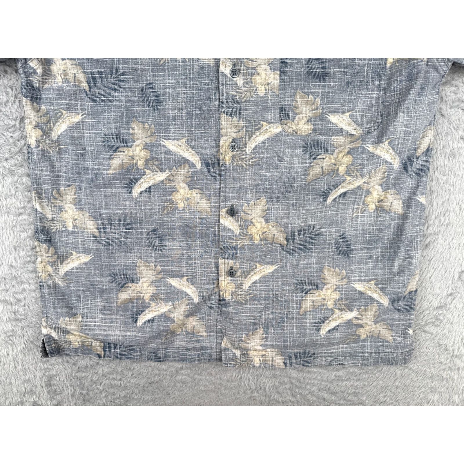 Faded Glory Faded Glory Men Shirt Floral Beig e 100% Cotton Hawaiian Pocket Short Sleeve Button-Up Vintage: No Size US M / EU 48-50 / 2 - 5 Thumbnail