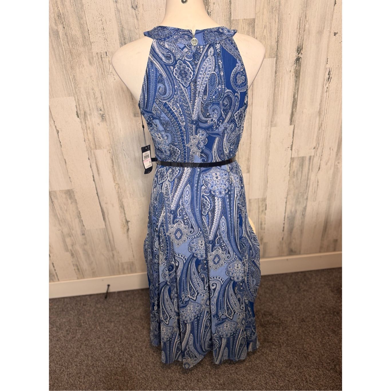 Tommy Hilfiger Tommy Hilfiger Blue Paisley Halter Maxi Dress Size 6 Size S / US 4 / IT 40 - 4 Thumbnail