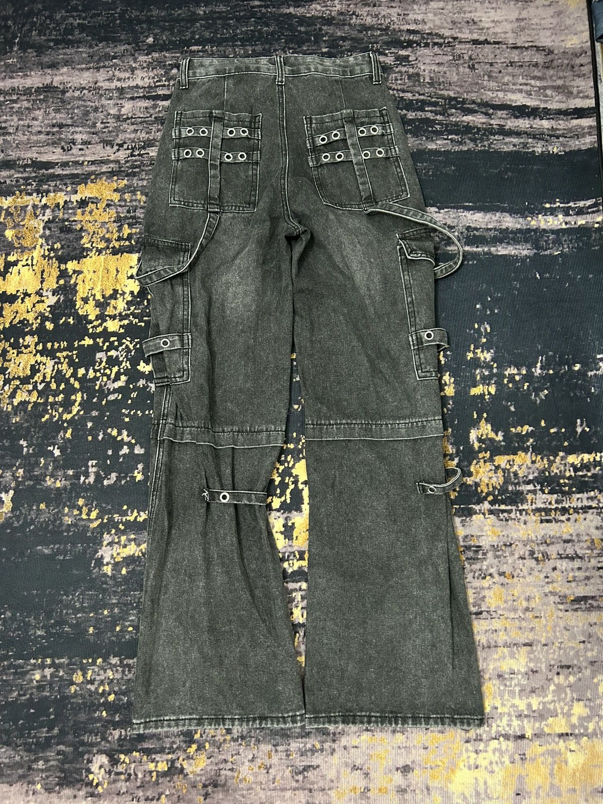Tete Homme Romwe Cargo Bondage Flare Jeans Size US 28 / EU 44 - 3 Thumbnail