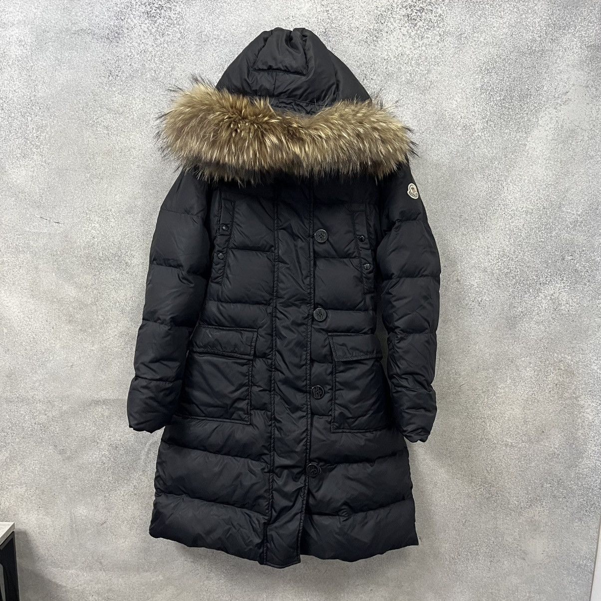 Moncler Moncler Parka Puffer Black fur Jacket Size M / US 6-8 / IT 42-44 - 1 Thumbnail