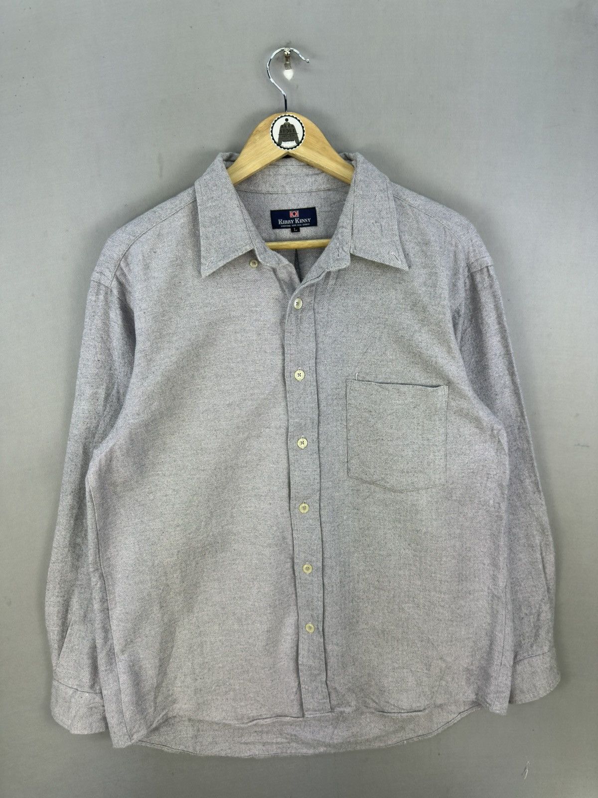 Japanese Brand Kerry Kenny Herringbone Twill HBT Flannel Shirt Size US XL / EU 56 / 4 - 1 Thumbnail
