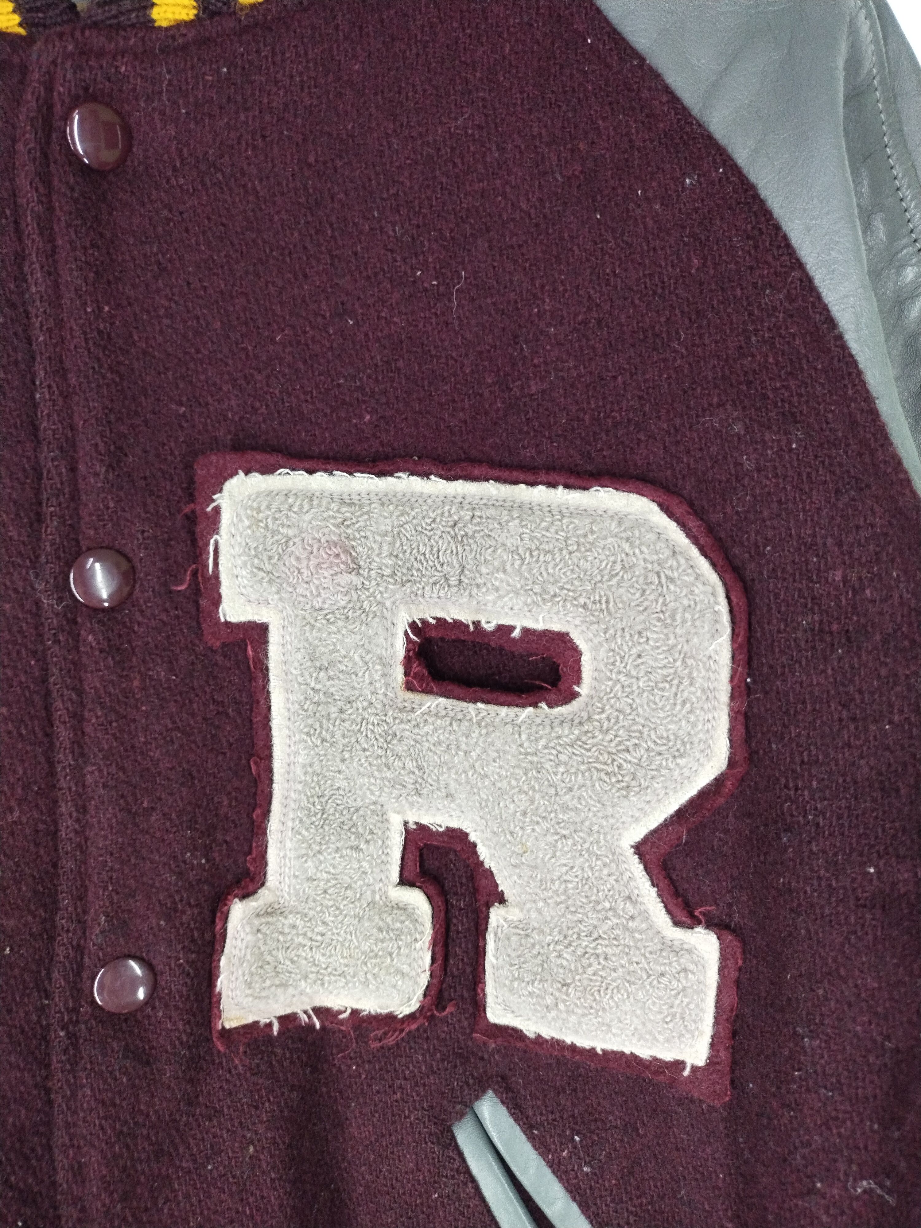 Vintage Vintage 1986's Varsity Leather Wool Jacket Size US M / EU 48-50 / 2 - 8 Thumbnail