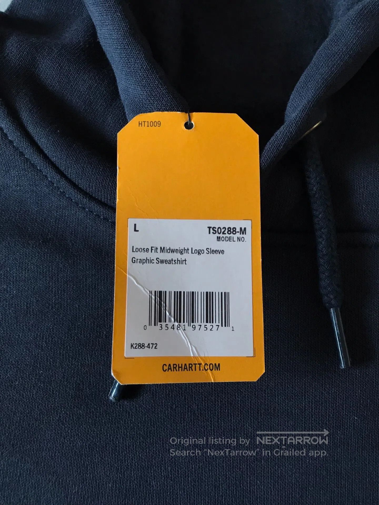 Carhartt Carhartt K288 472 Navy Hooded Sweatshirt. Size US L / EU 52-54 / 3 - 8 Thumbnail