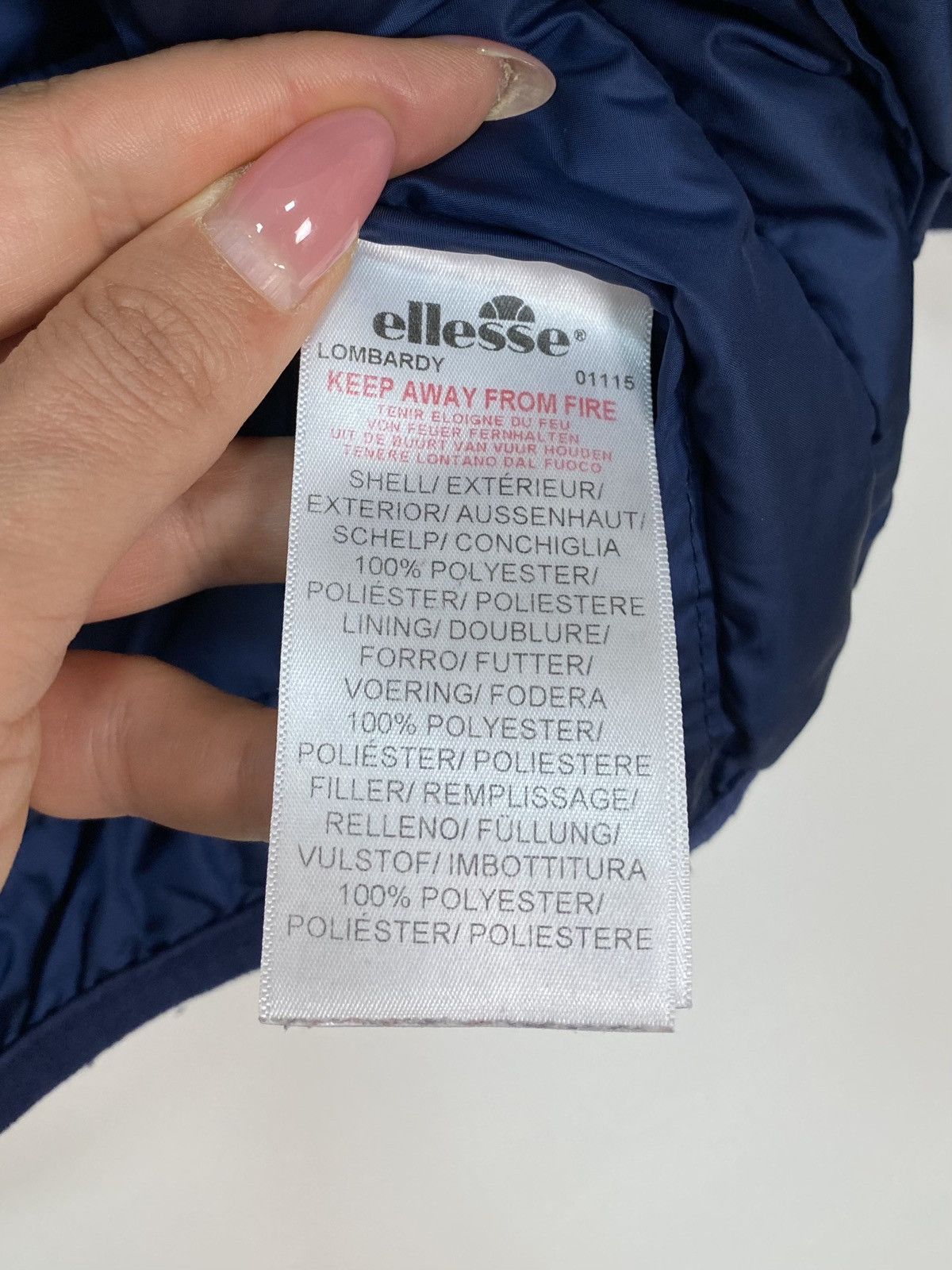 Ellesse Ellesse Lombardy Padded Mens Long Sleeve Jacket Blue Size S Size US S / EU 44-46 / 1 - 12 Thumbnail