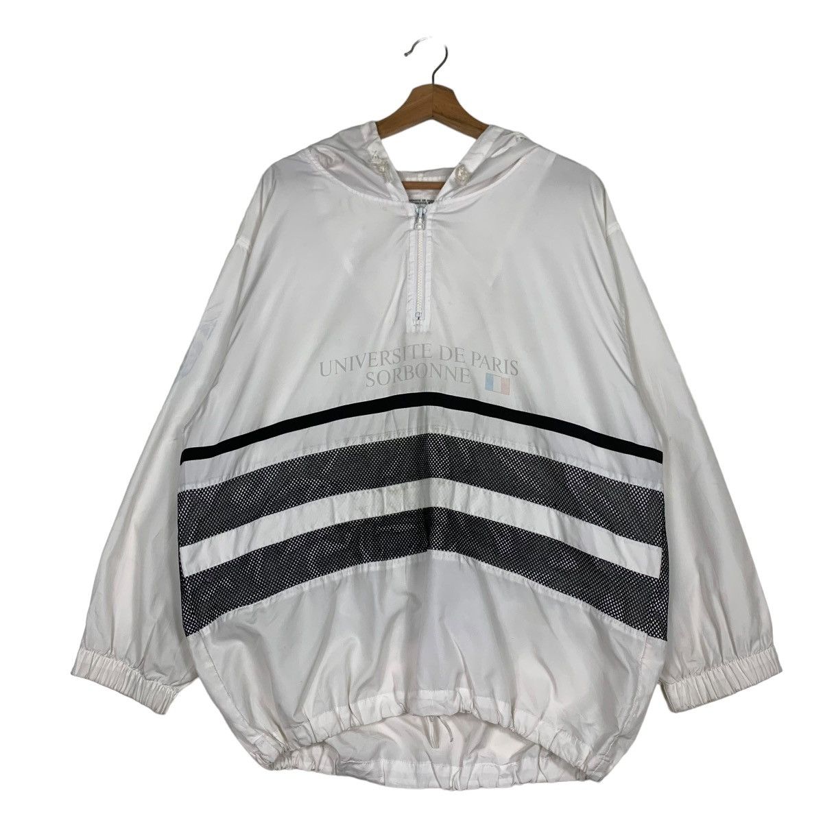 Vintage UNIVERSITE DE PARIS SORBONNE Big Logo Anorak #0379-C17 Size US L / EU 52-54 / 3 - 1 Thumbnail
