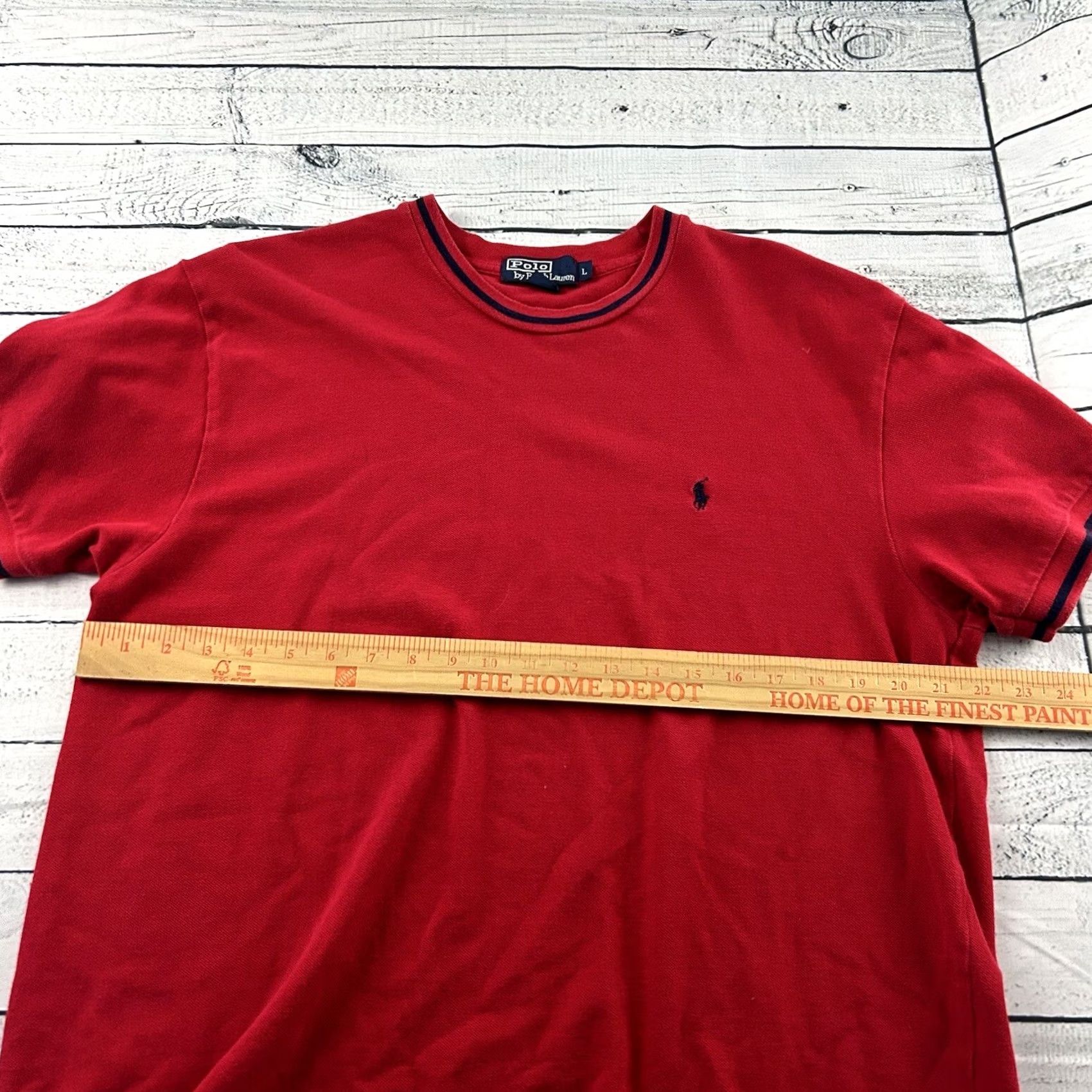 Polo Ralph Lauren Vintage Polo Ralph Lauren Short Sleeve Polo Shirt Men's L Red Size US L / EU 52-54 / 3 - 6 Thumbnail