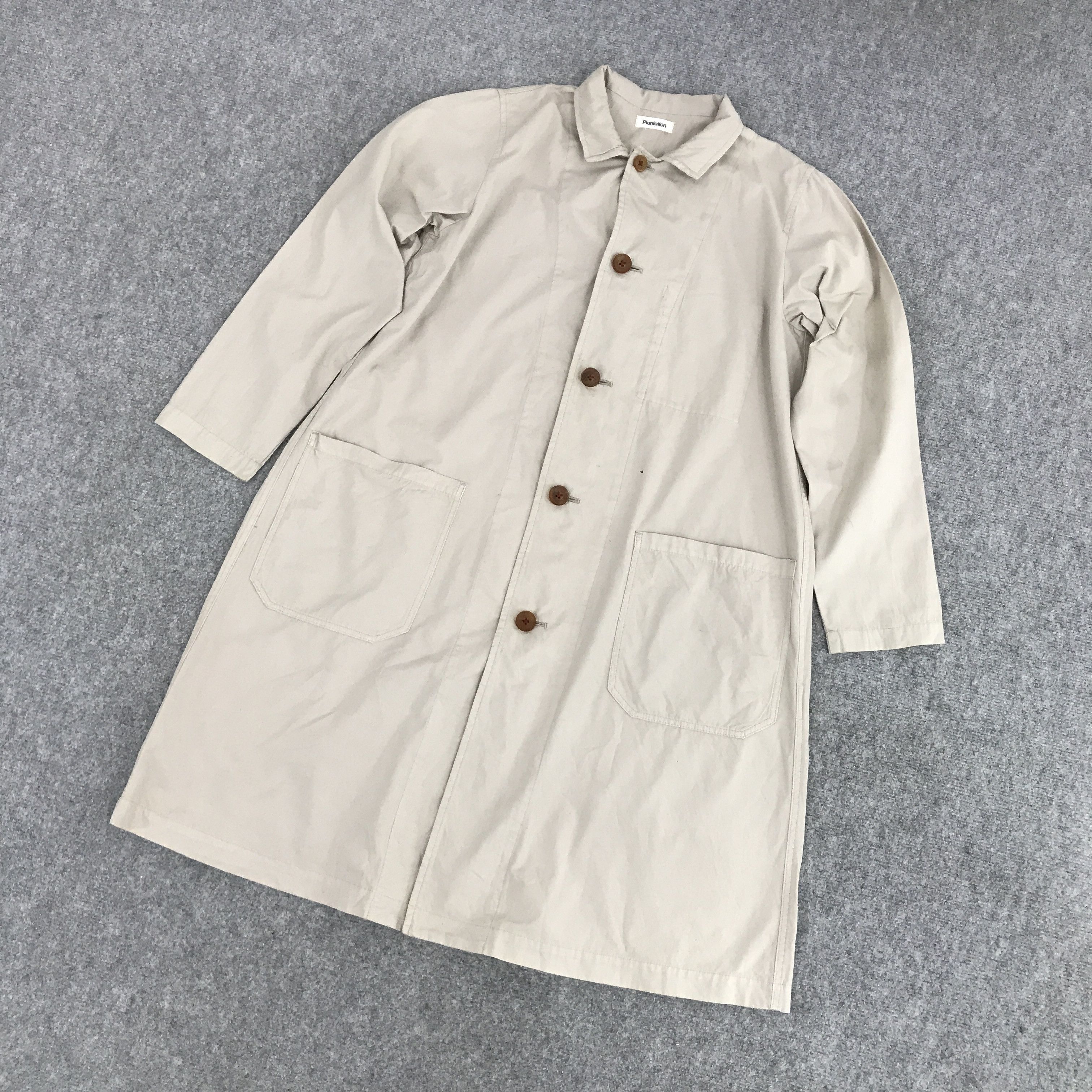 Designer × Issey Miyake × Japanese Brand PLANTATION BY ISSEY MIYAKE BUTTON LONG COAT JACKET Size US M / EU 48-50 / 2 - 5 Thumbnail