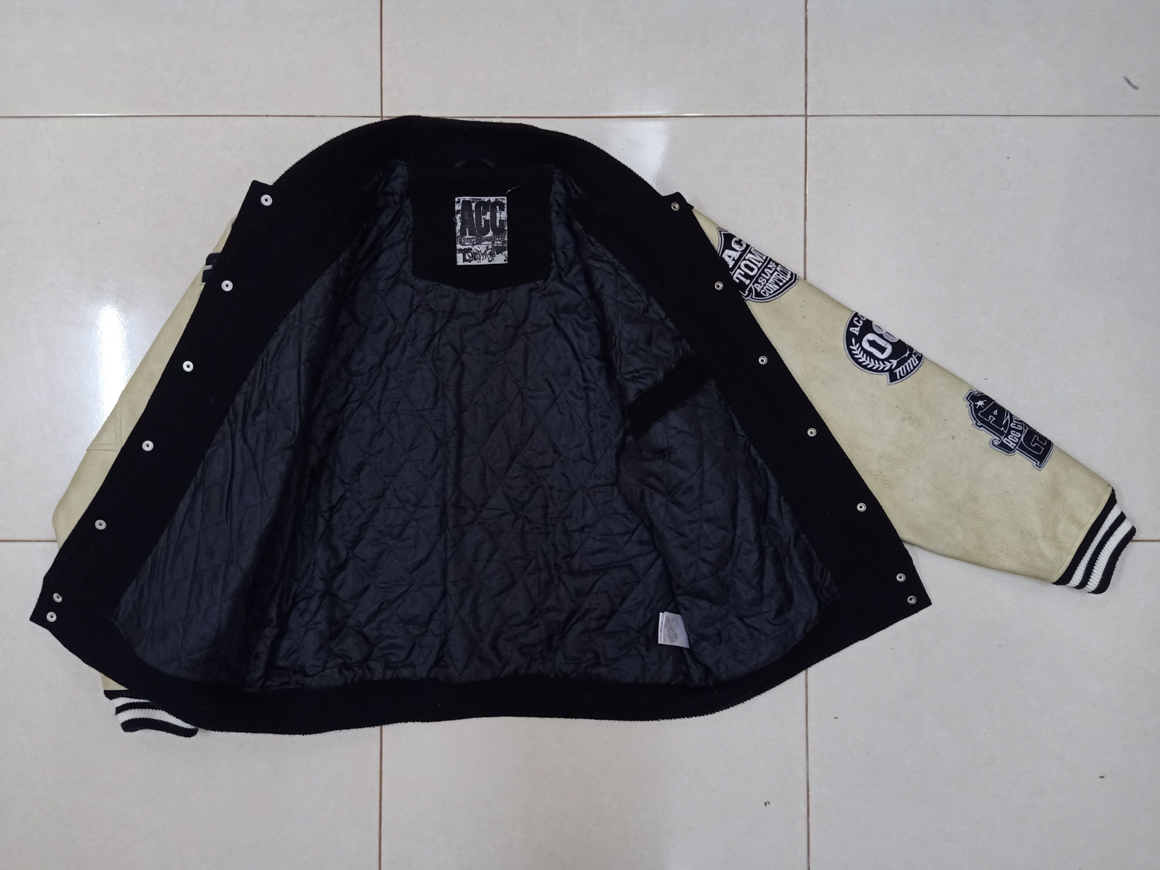 Japanese Brand ACC ASIAN CAN CONTROLERZ Leather Sleeves Varsity Jacket Size US L / EU 52-54 / 3 - 4 Thumbnail